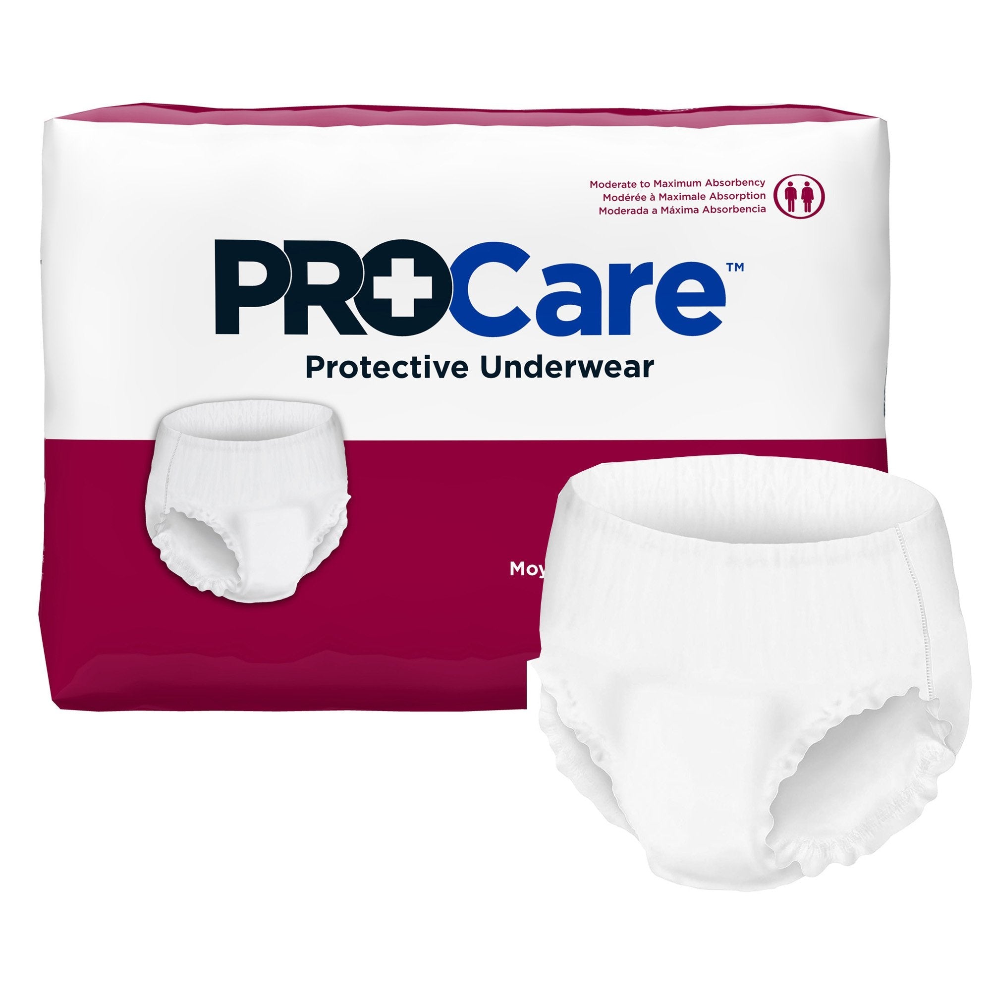 ProCare™ Moderate to Maximum Absorbent Underwear, Medium (20 Units)