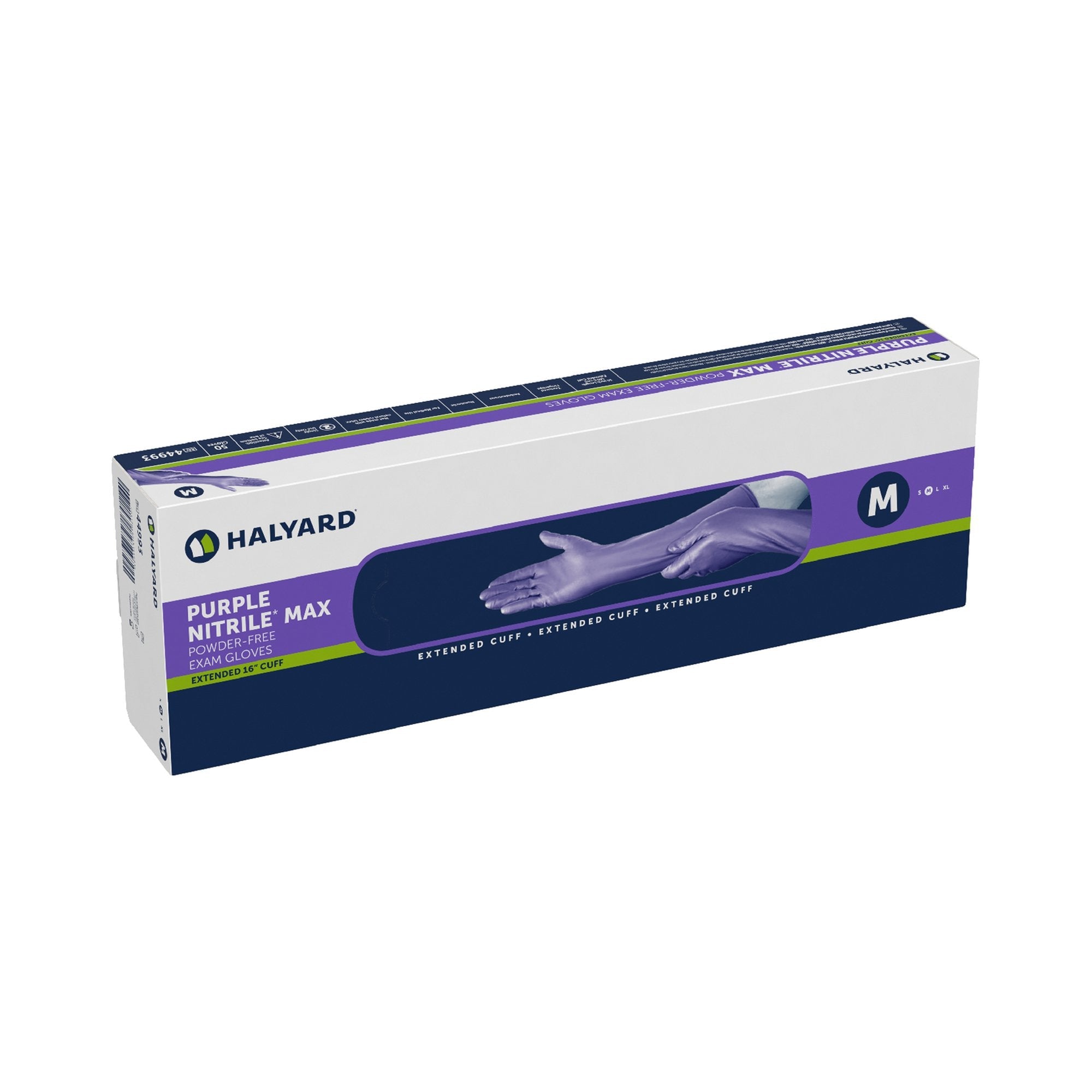 Purple Nitrile Max™ Nitrile Extended Cuff Length Exam Glove, Medium (400 Units)