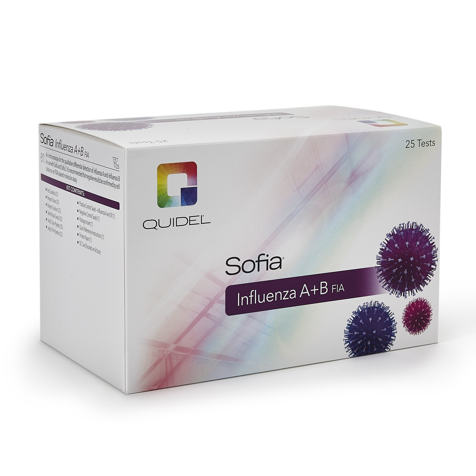 Sofia® Influenza A+B FIA Rapid Test Kit - Detect Flu A & B (25 Tests)