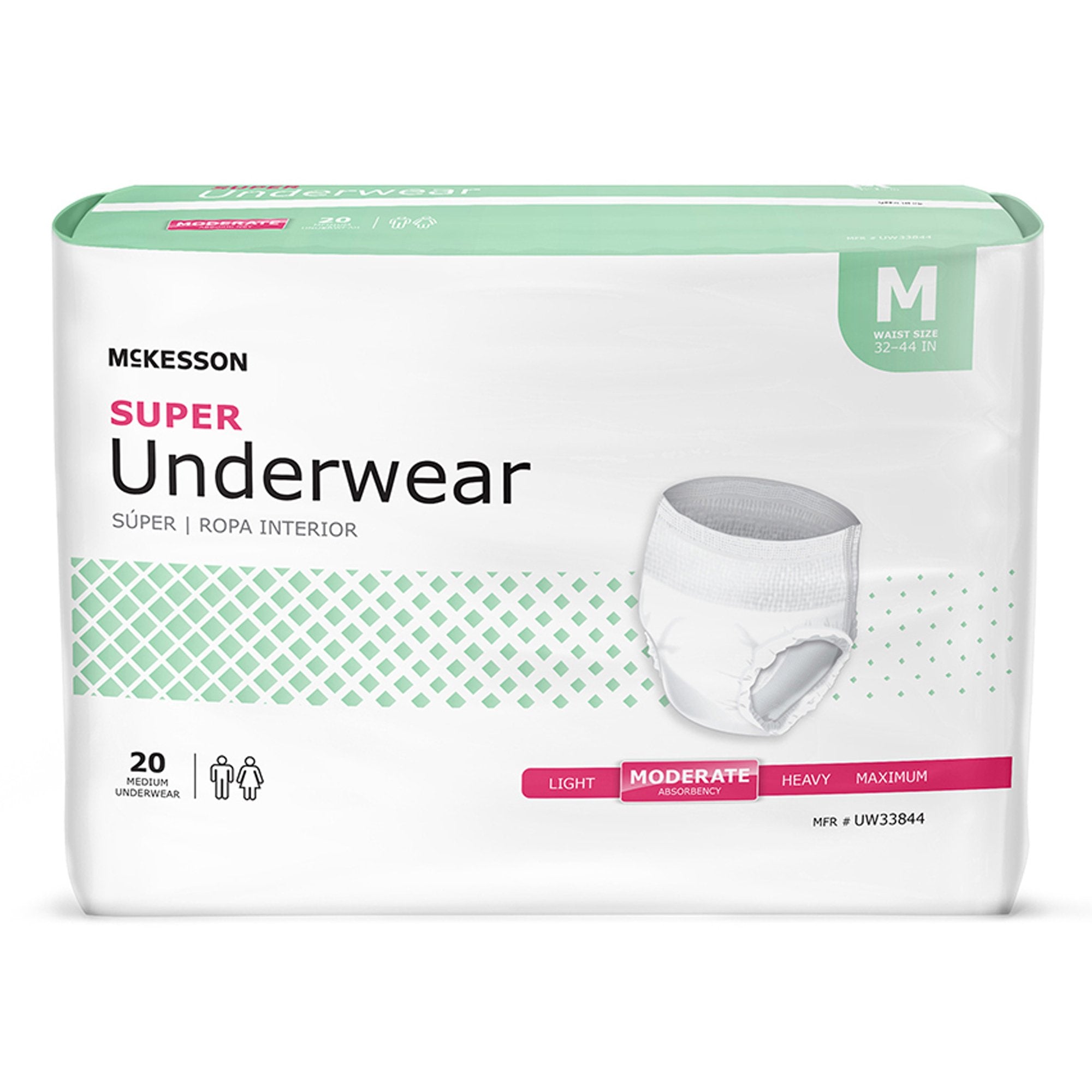 McKesson Super Moderate Absorbency Incontinence Underwear, Medium