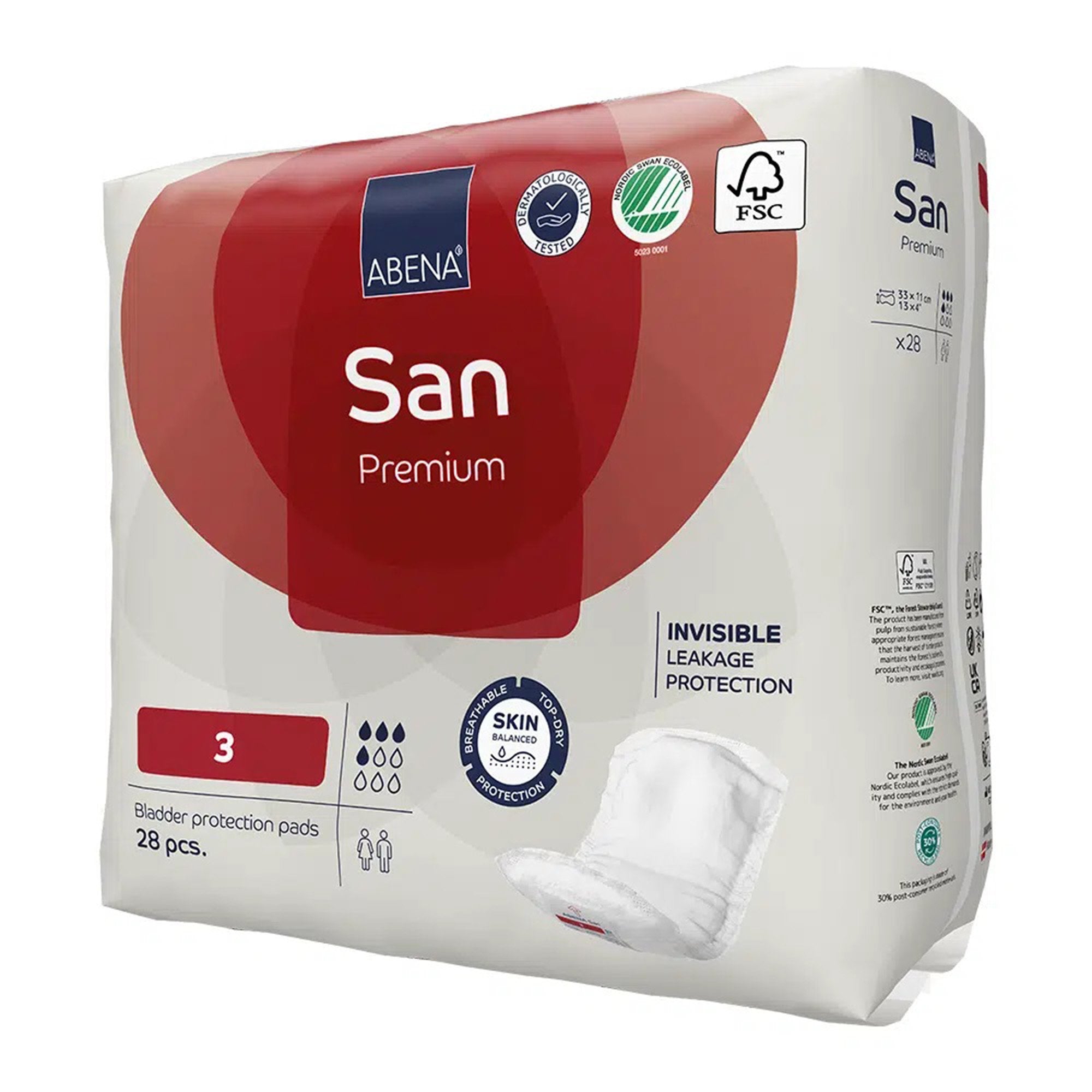 Bladder Control Pad Abena® San Premium 4.3 X 12.9 Inch Light Absorbency Fluff / Polymer Core Size 3 - image 4