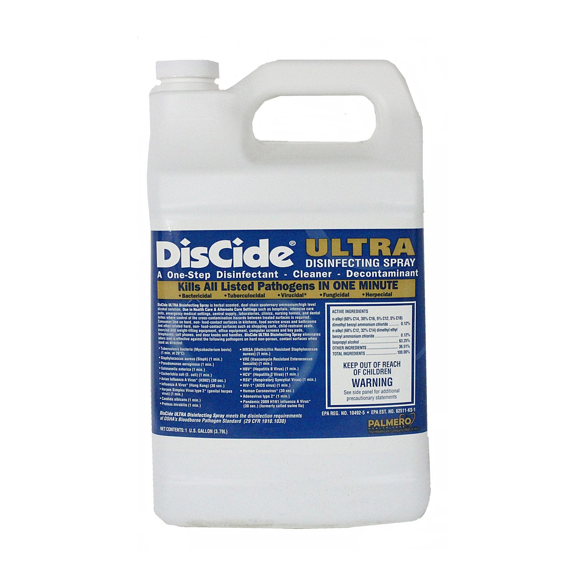 DisCide® Ultra Quaternary Based Surface Disinfectant Cleaner 1 gal. (1 Unit)