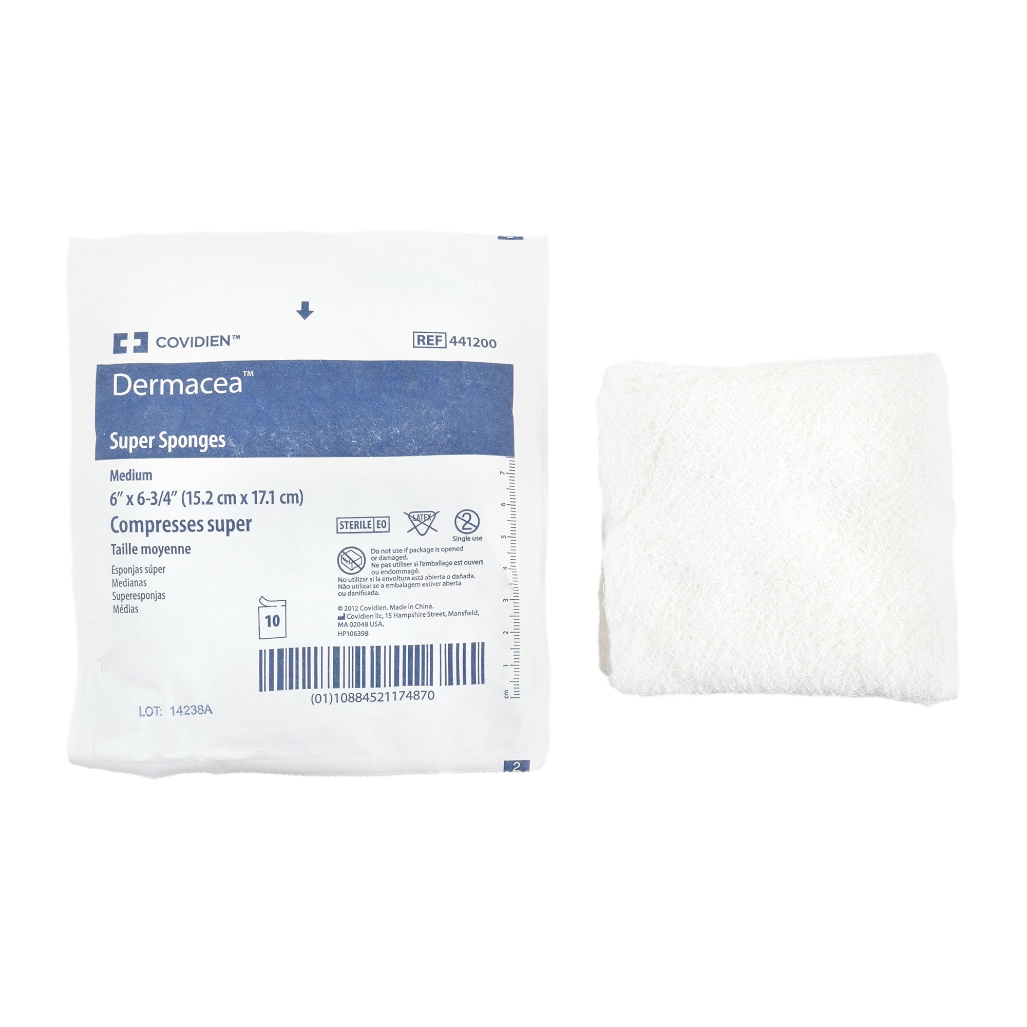 Dermacea™ Sterile USP Type VII Gauze Sponge, 6 x 6-3/4 Inch (48 Units)