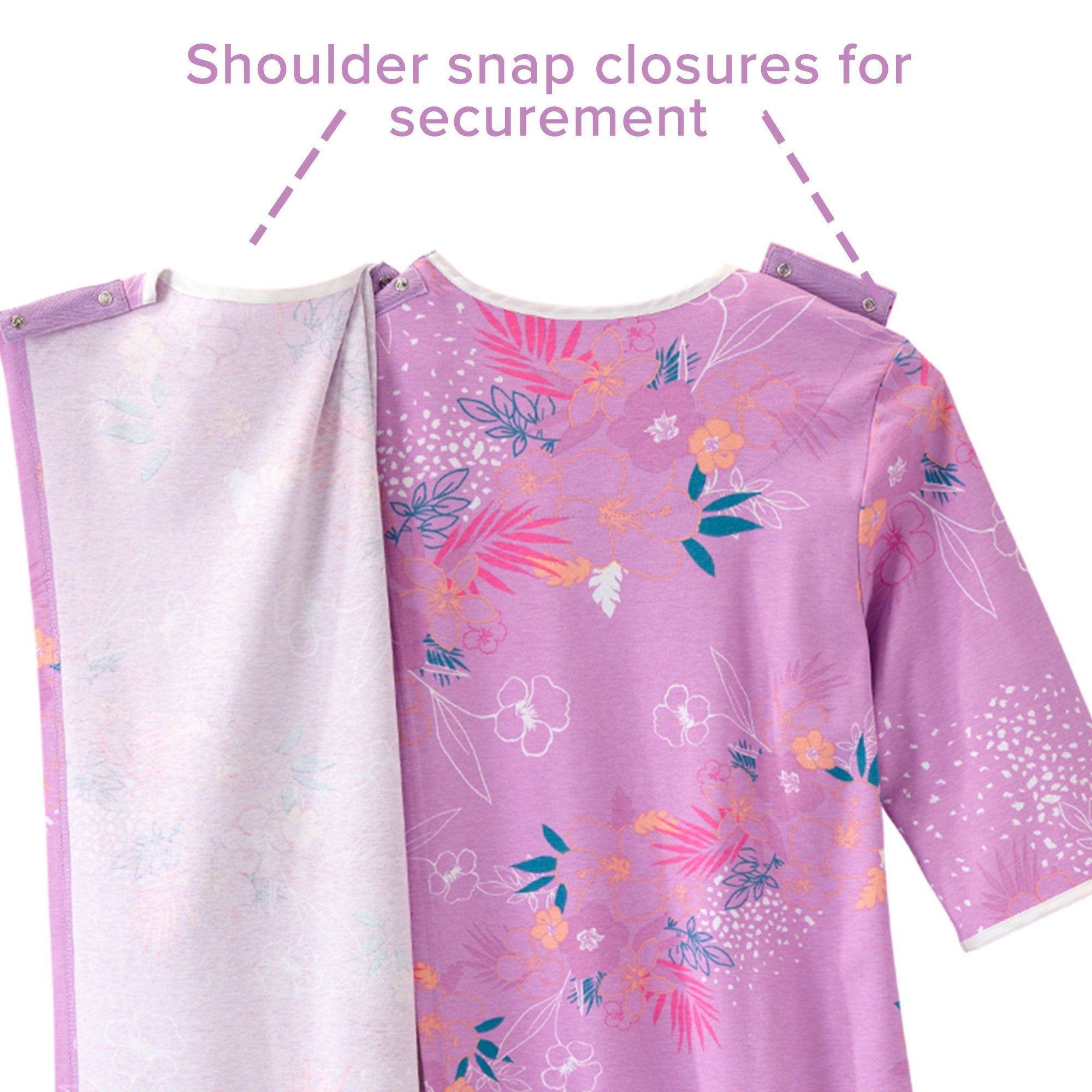 Silverts® Shoulder Snap Patient Exam Gown, Large, Soft Tropical (1 Unit)