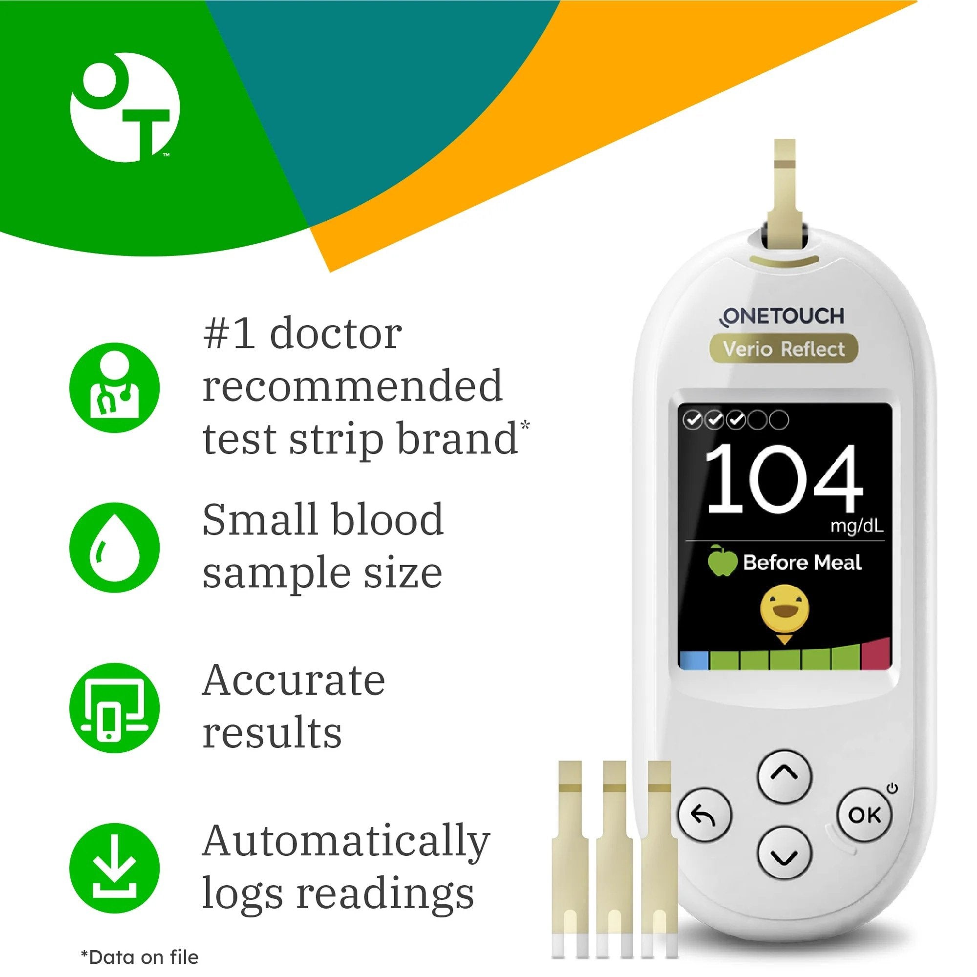 Blood Glucose Test Strips Verio 30 Strips per Pack For use with OneTouch Verio Gluscose Meter - image 5