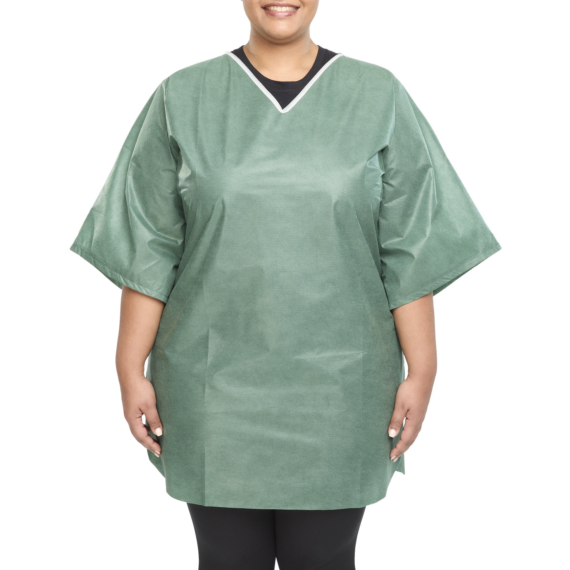 Graham Medical Short Sleeve Scrub Shirt, Green, 3X-Large
