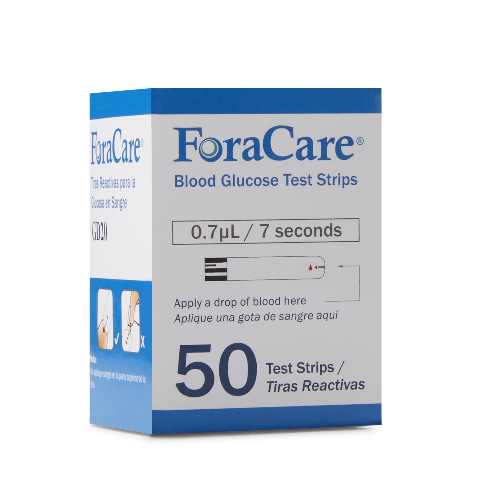 Blood Glucose Test Strips FORA GD20 50 Strips per Pack For FORA GD20 Blood Glucose Monitoring System - image 2