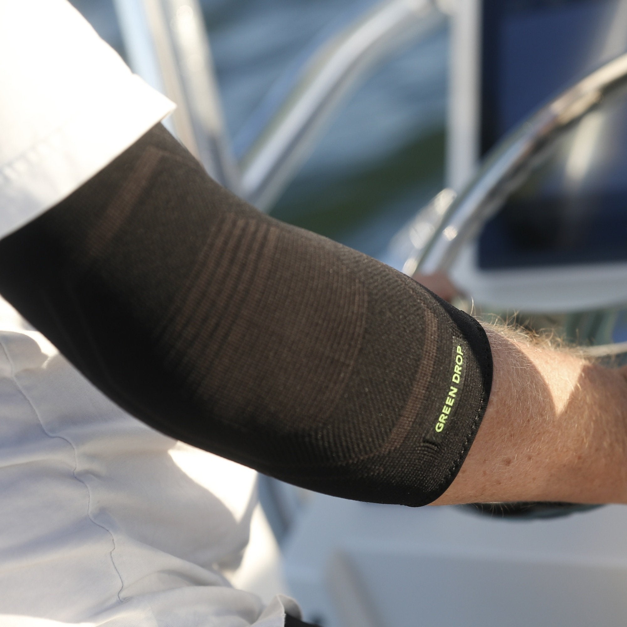 Elbow Support Green Drop™ Large / X-Large Pull-On Sleeve Left or Right Elbow 12 to 16 Inch Elbow Circumference Black - image 6