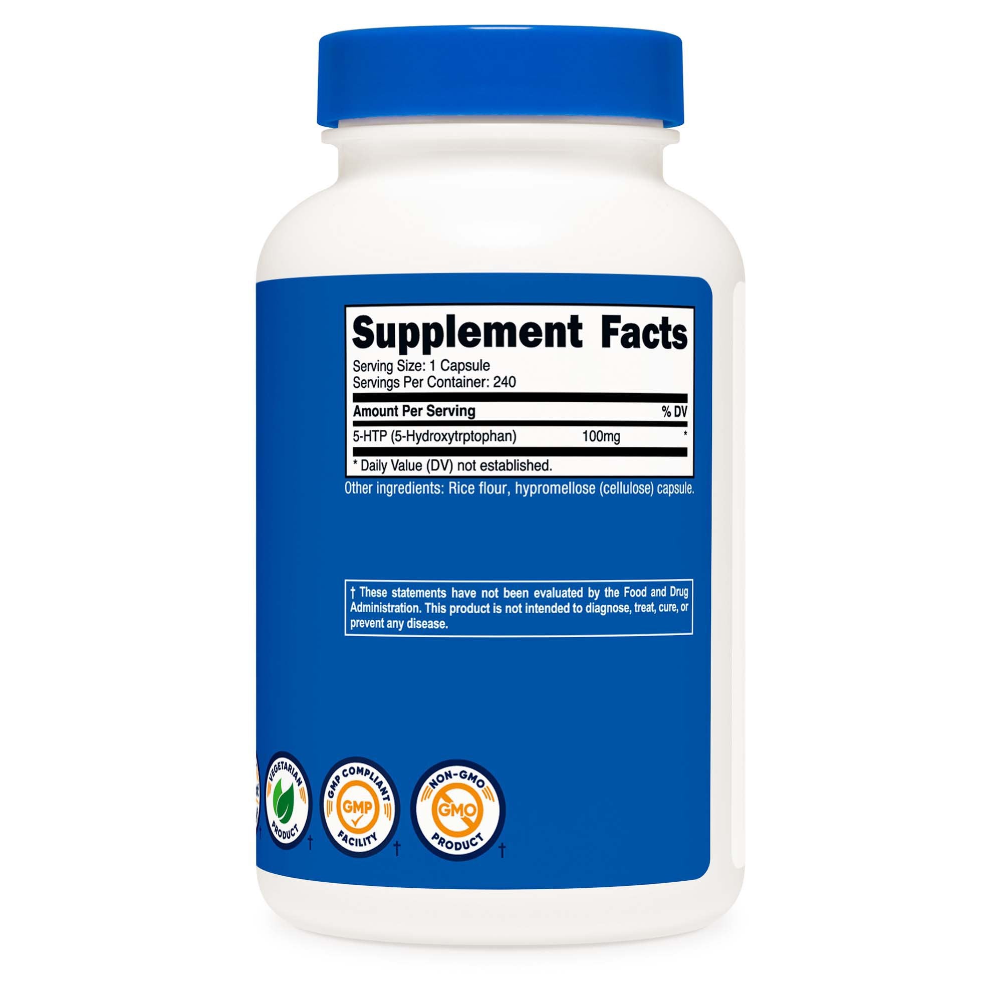 Dietary Supplement nutricost® 5-HTP 5-Hydroxytrptophan 100 mg Strength Capsule 240 Per Bottle - image 4