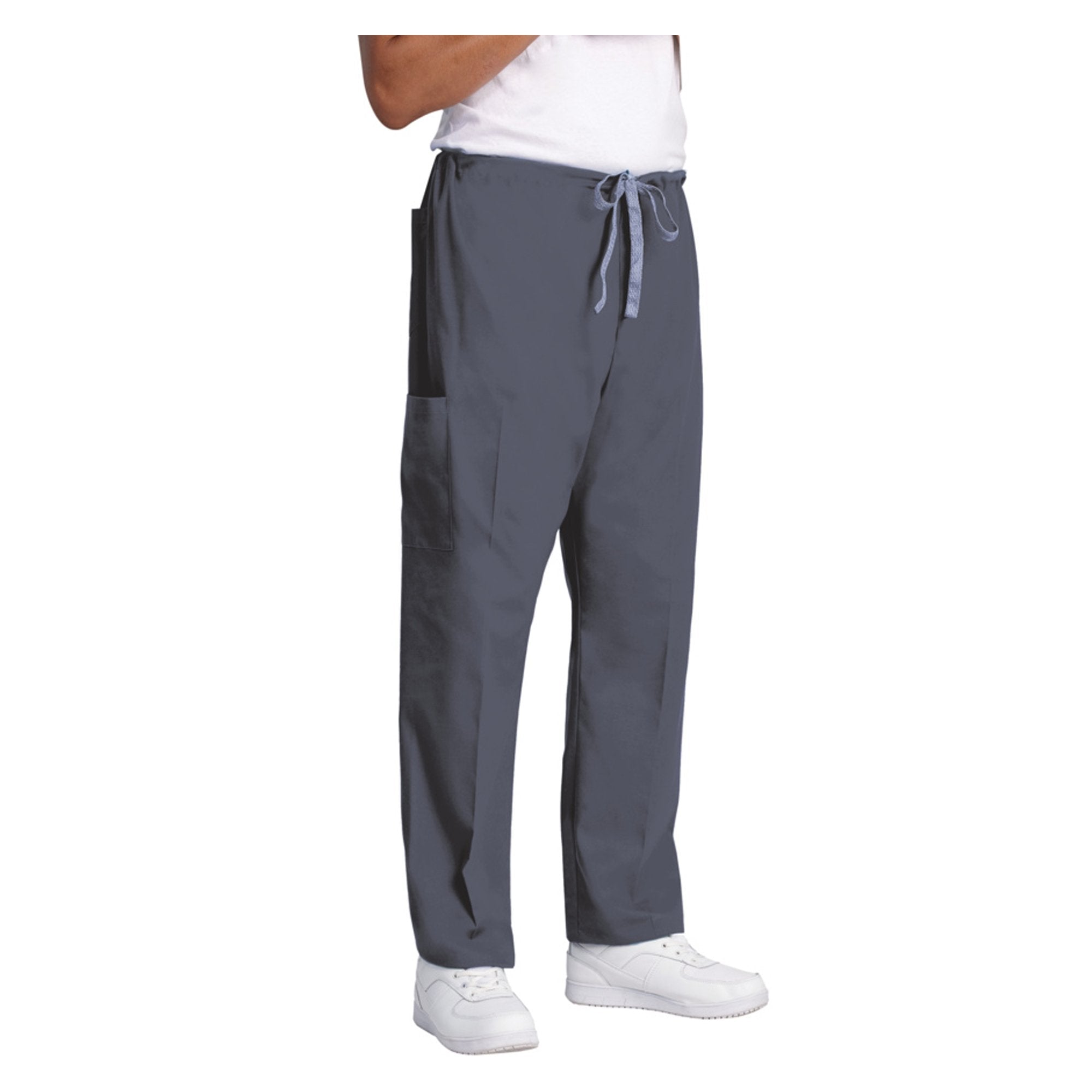 Drawstring Cargo Scrub Pants, Pewter