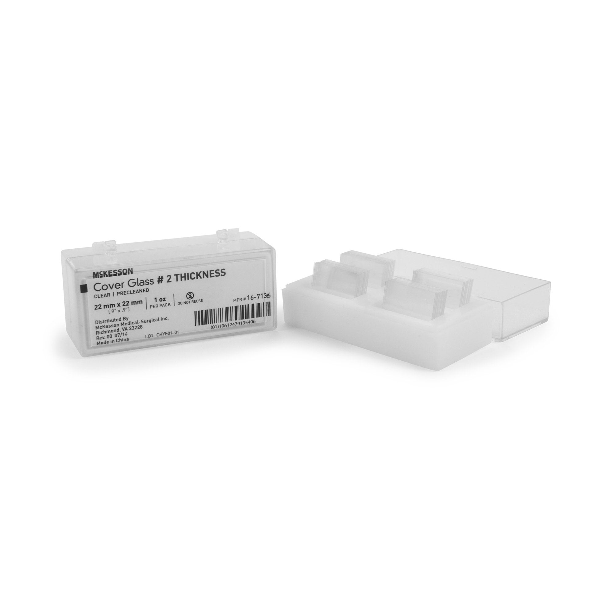 McKesson No. 2 Thickness Cover Glass, 22 x 22 mm (10 Units)