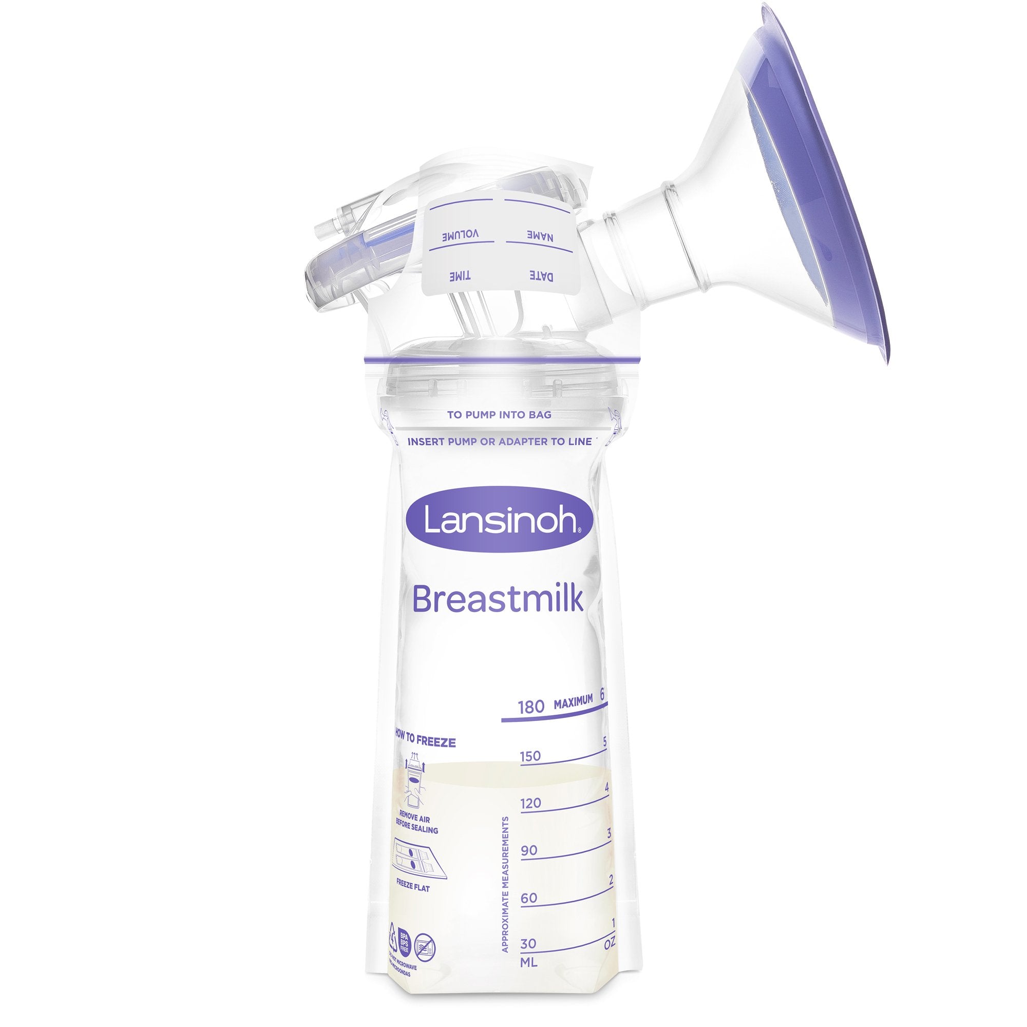 Breast Milk Storage Bag Lansinoh® 6 oz. Plastic Clear