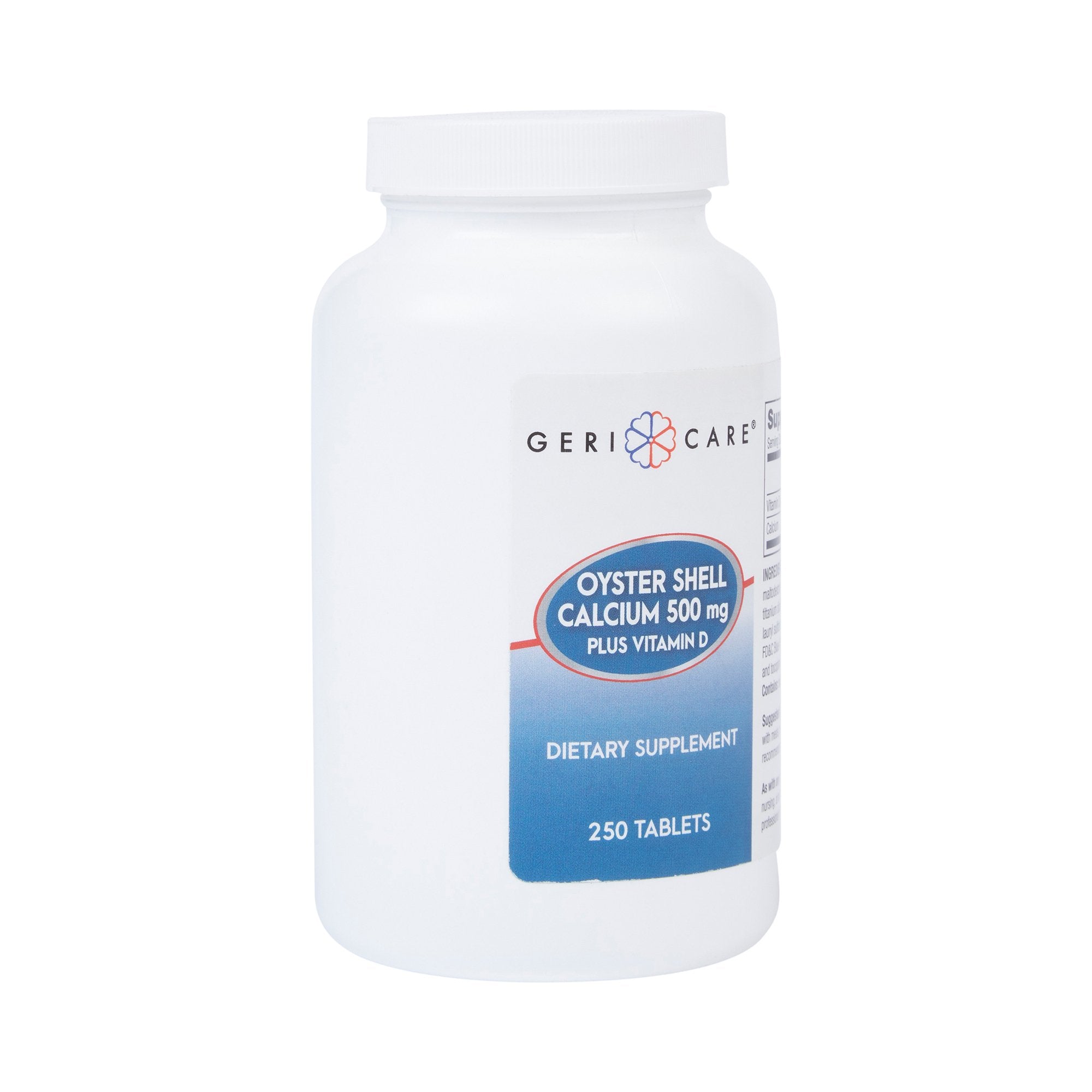 Joint Health Supplement Geri-Care® Oyster Shell 200 IU - 500 mg Strength Tablet 250 per Bottle - image 2
