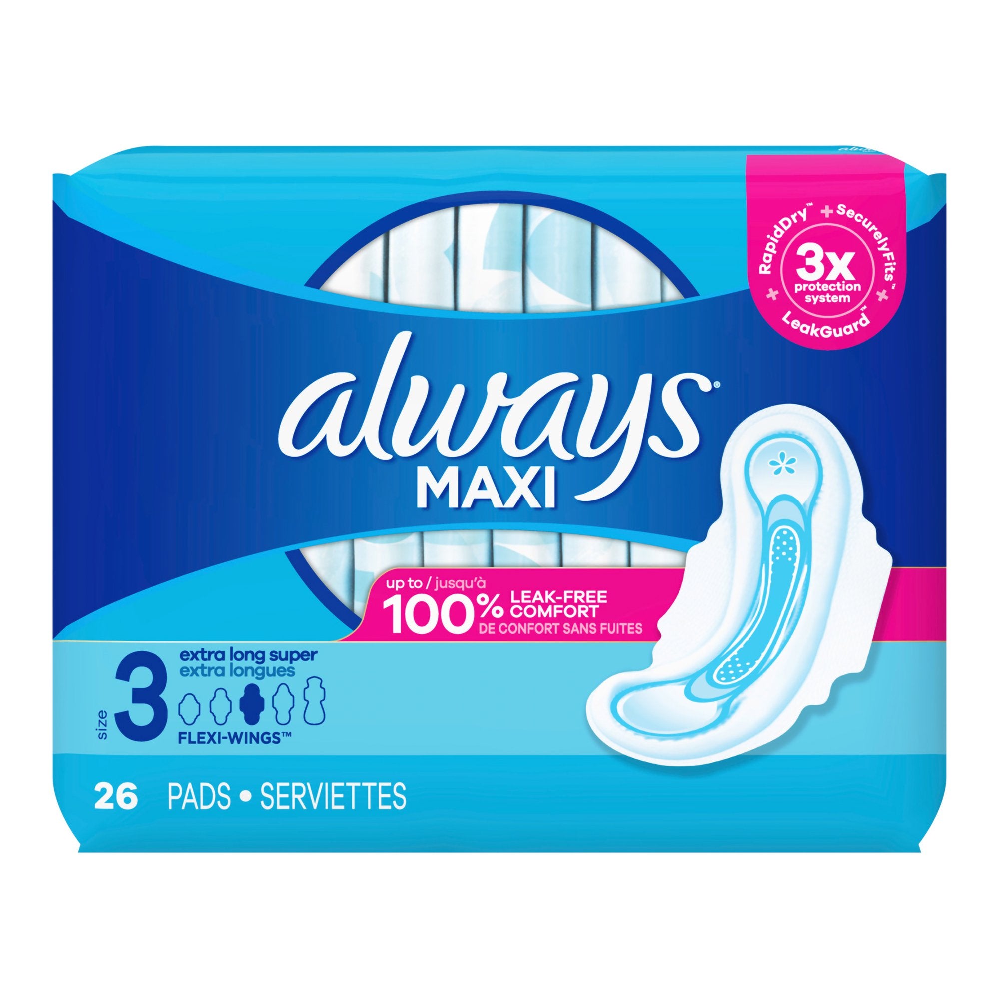 Feminine Pad Always® Maxi with Flexi-Wings Super Absorbency