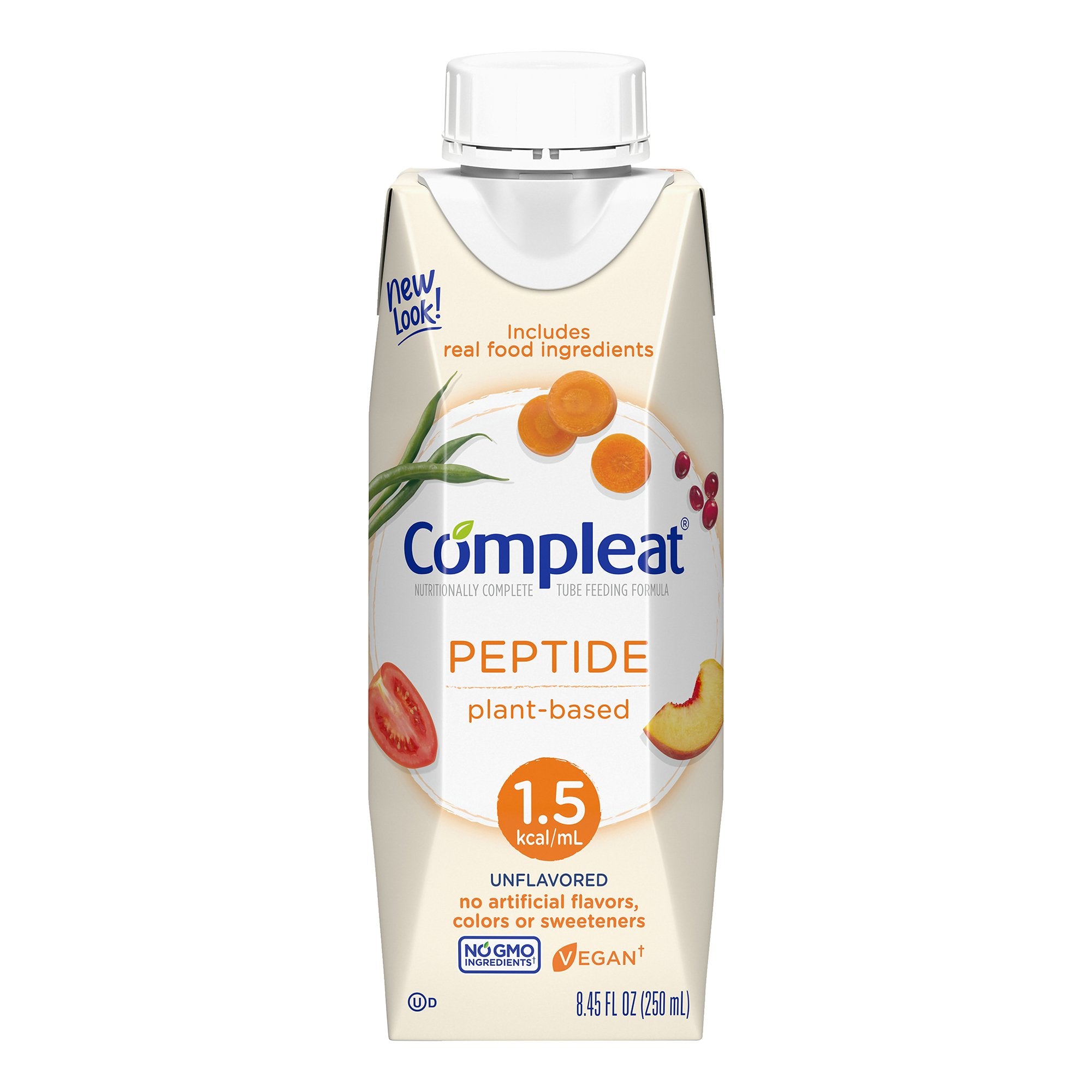 Compleat® Peptide 1.5 Cal Plant-Based Tube Feeding Formula, 8.45-ounce carton