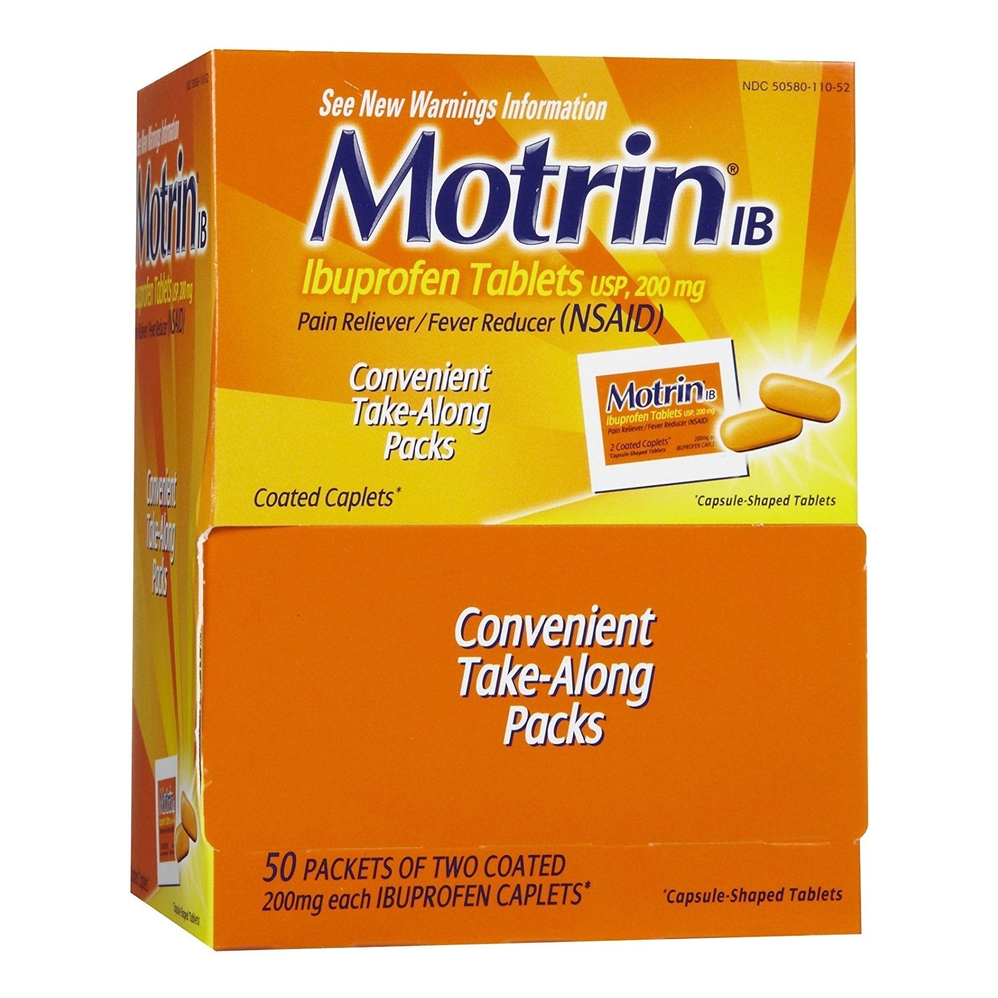 Pain Relief Motrin® IB 200 mg Strength Ibuprofen Caplet 50 per Box - image 3