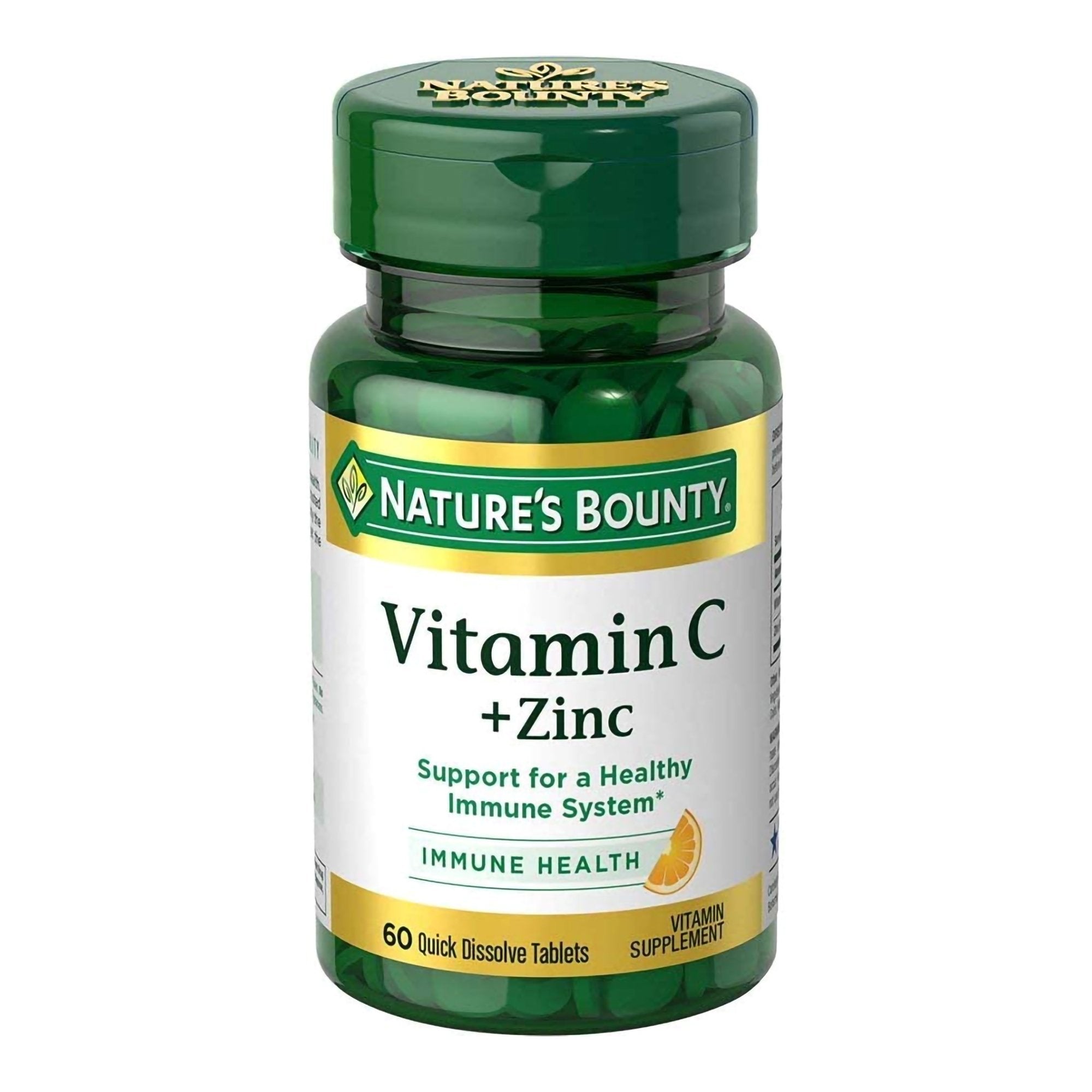 Vitamin C Supplement + Zinc Nature's Bounty® Tablet 60 per Bottle (1 Unit)