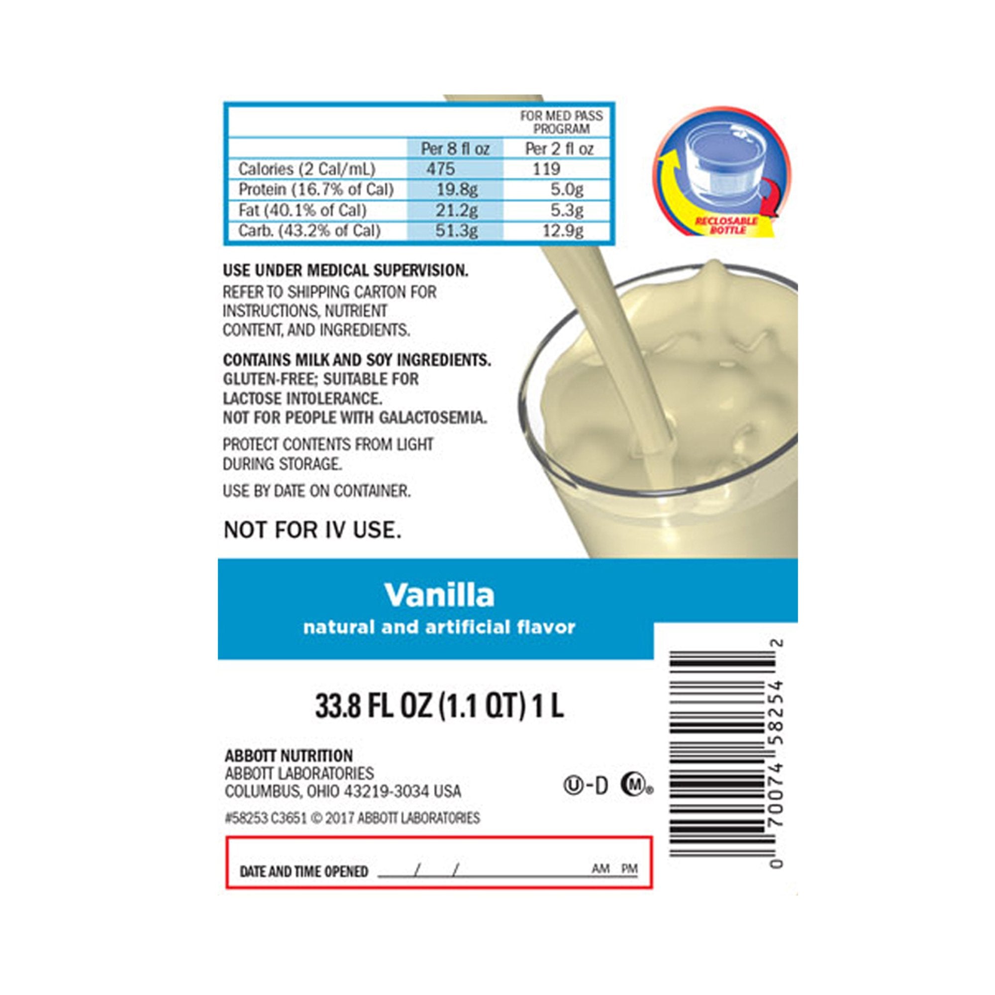 Oral Supplement Hi-Cal® Vanilla Flavor Liquid 33.8 oz. Bottle - image 2