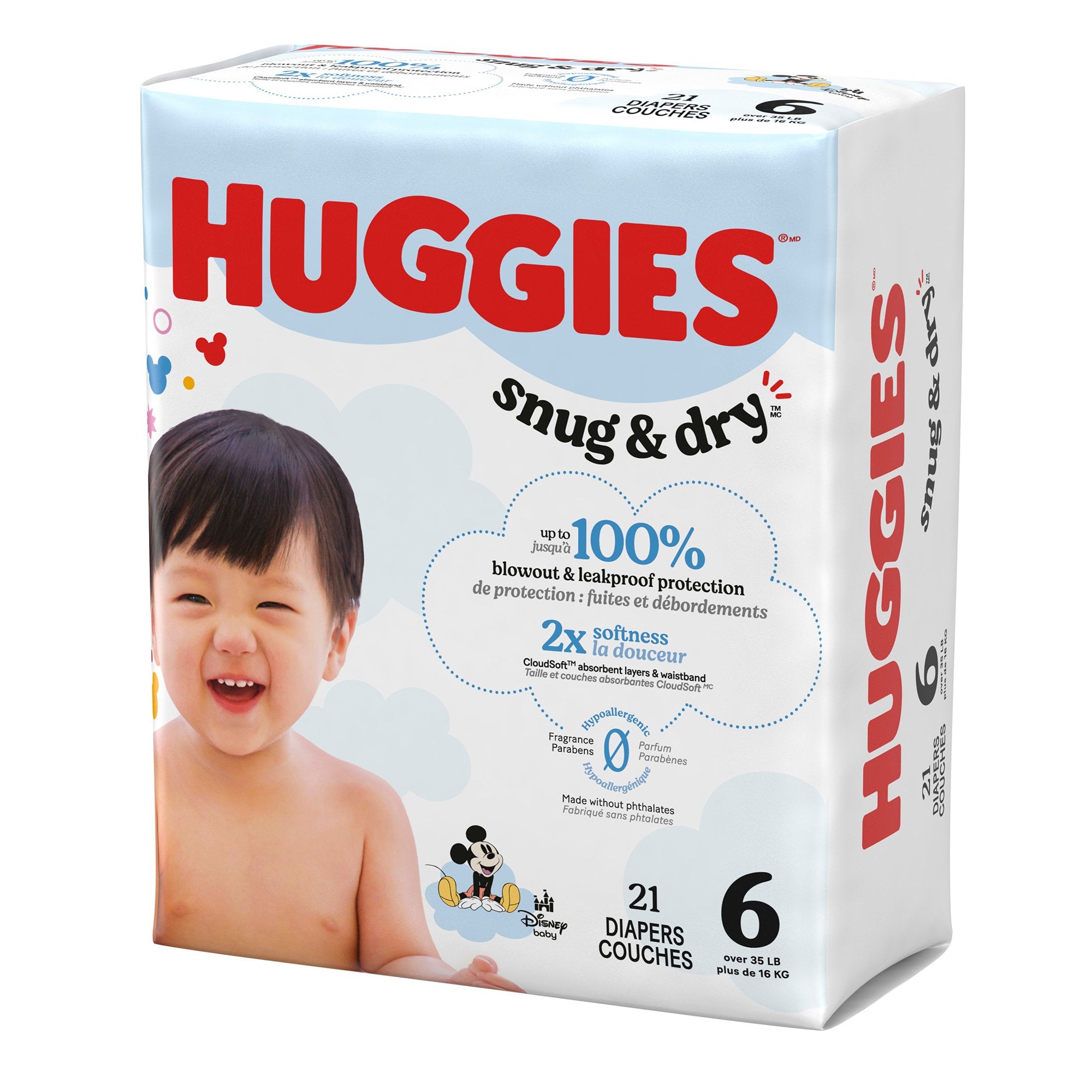 Unisex Baby Diaper Huggies® Snug & Dry Size 6 Disposable Heavy Absorbency - image 2
