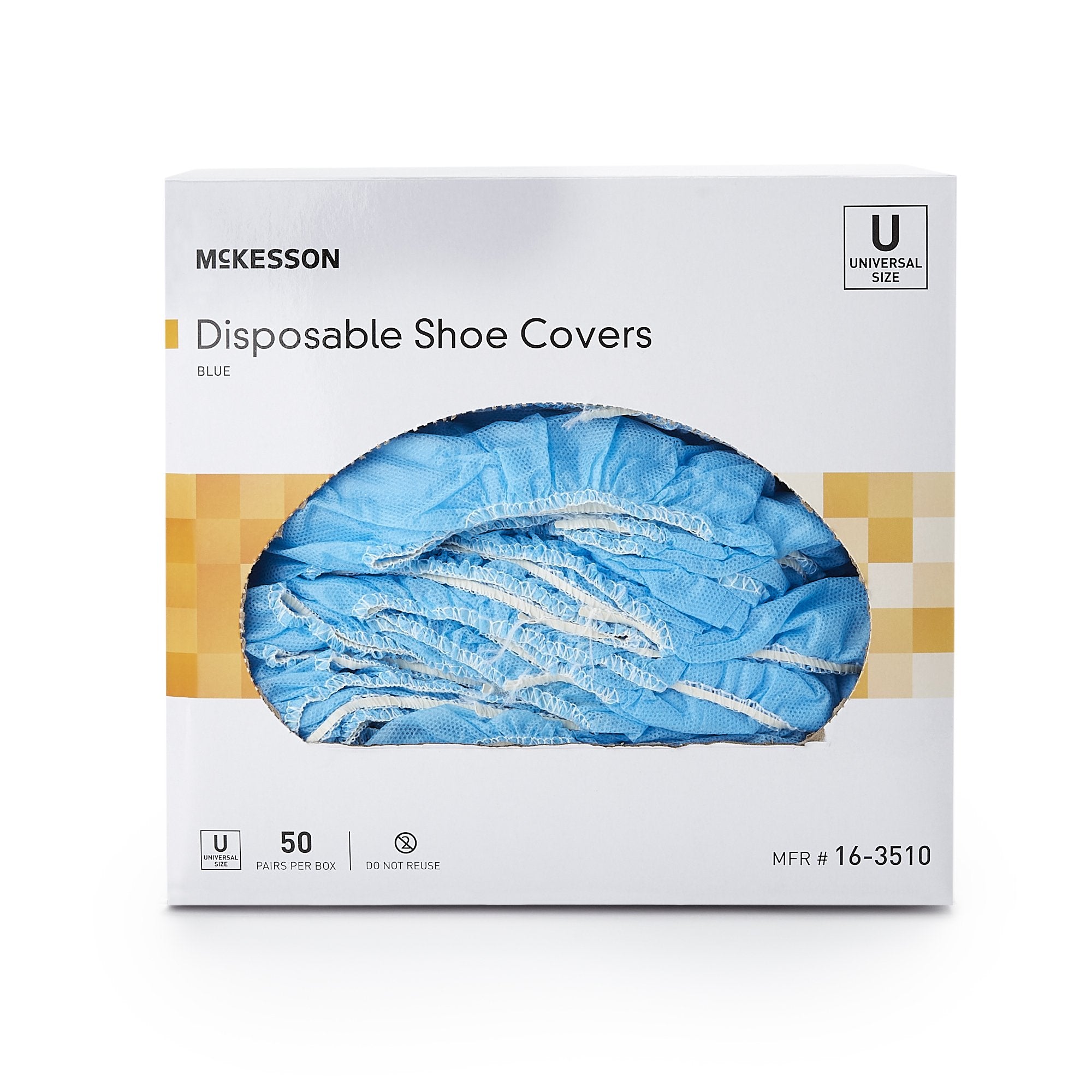 McKesson Shoe Cover, One Size Fits Most Shoe, High, Non-Skid Sole, Blue, Non-Sterile (50 Units)