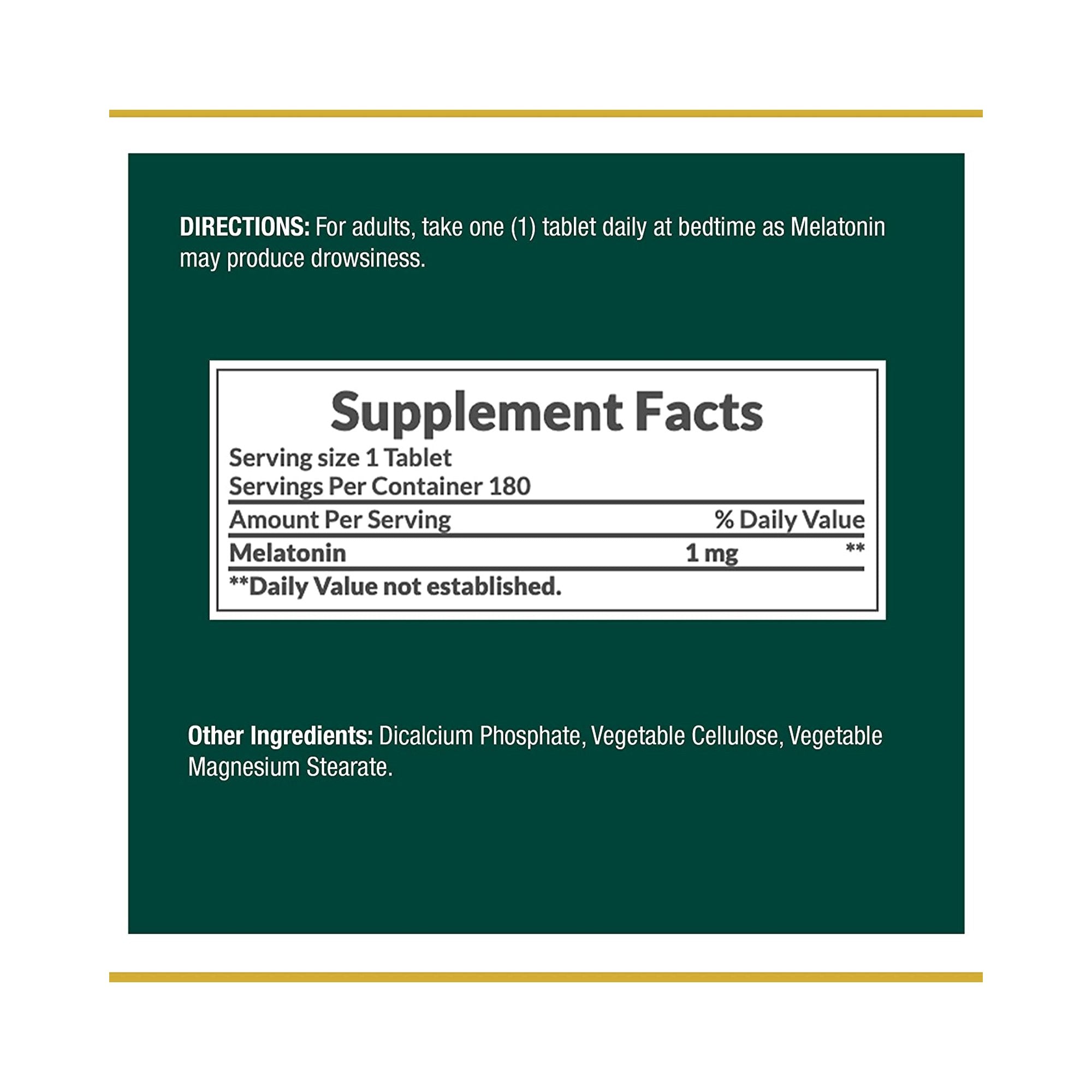 Natural Sleep Aid Nature's Bounty® 180 per Bottle Tablet 1 mg Strength - image 2