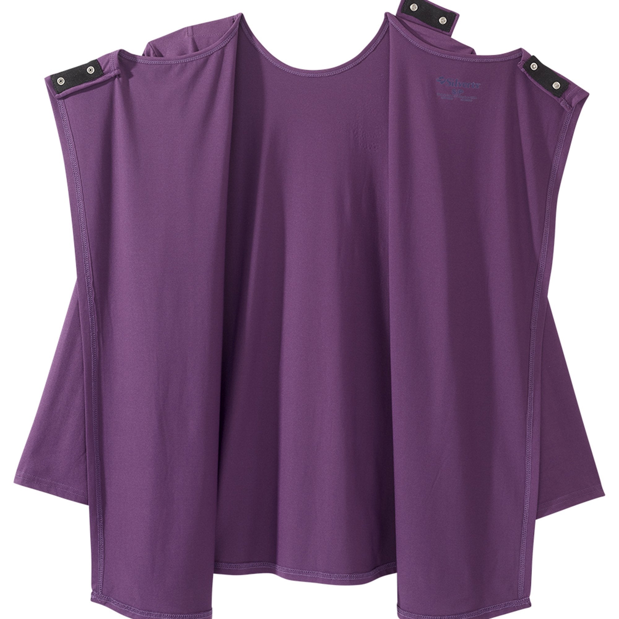 Silverts® Women's Open Back Embellished Long Sleeve Top, Eggplant, 3X-Large (1 Unit)