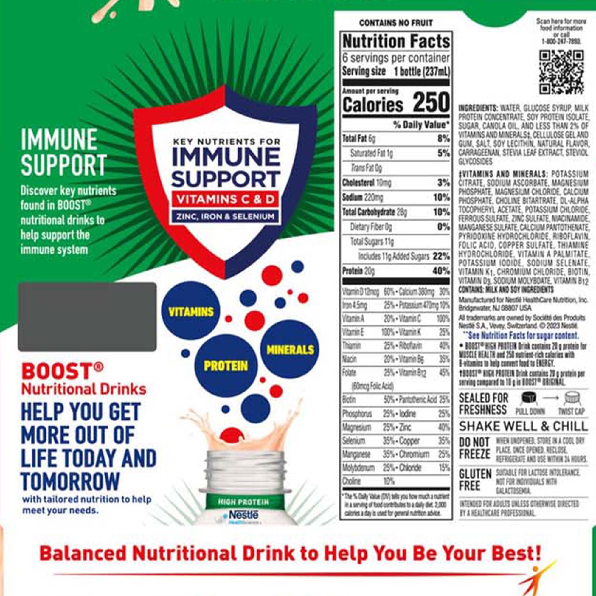 Oral Supplement Boost® High Protein Creamy Strawberry Flavor Liquid 8 oz. Bottle - image 3