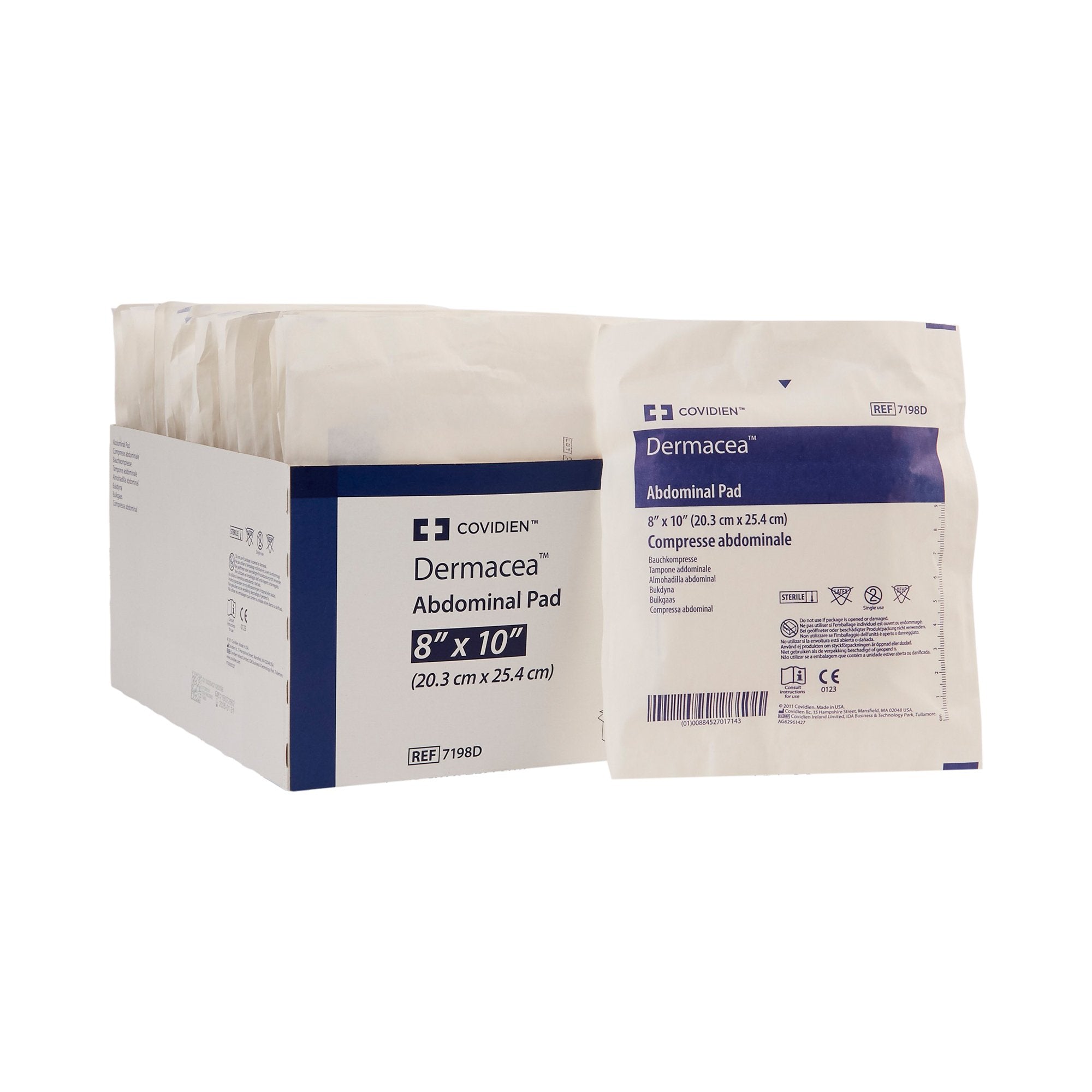 Dermacea™ Sterile Abdominal Pad, 8 x 10 Inch (216 Units)