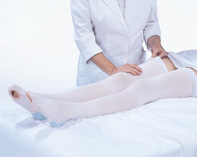 Anti-embolism Stocking CAP® Knee High Small / Short White Open Toe