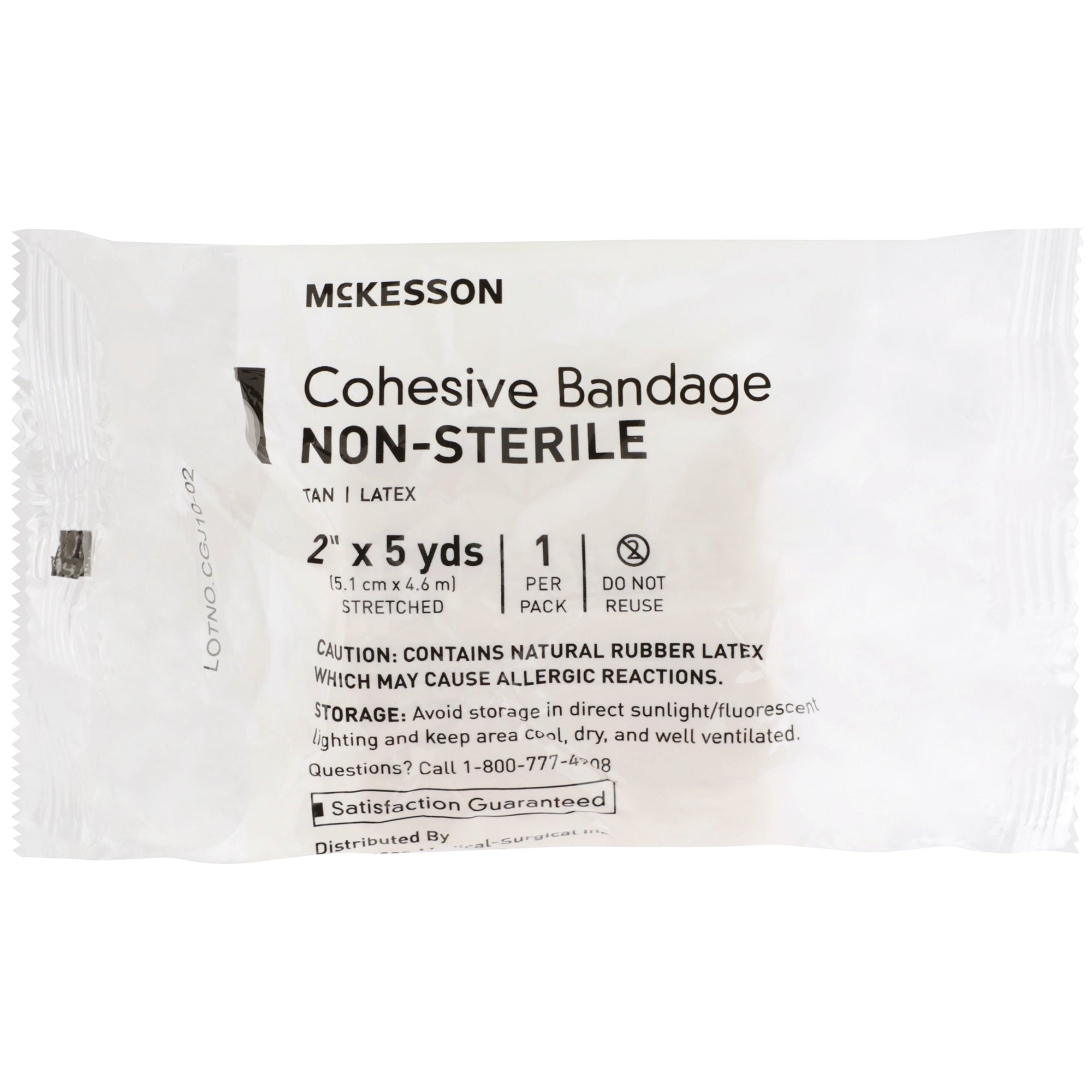 McKesson Tan Self-Adherent 2"x5yd Cohesive Bandage - Compression Support