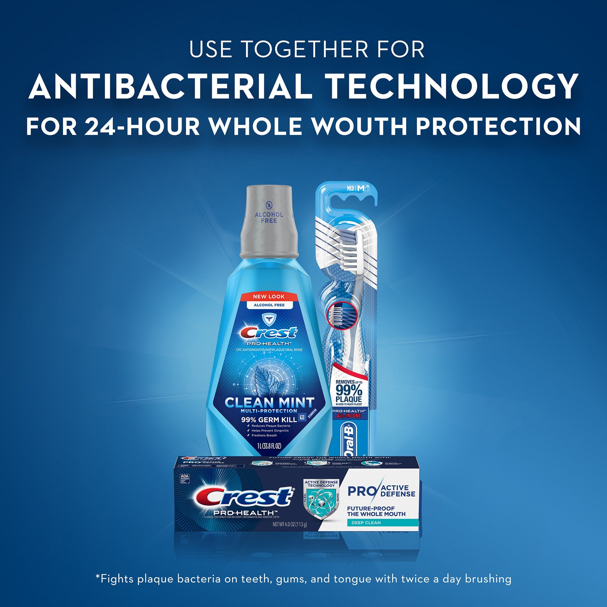 Mouthwash Crest® PRO-HEALTH® 36 mL Clean Mint Flavor - image 7