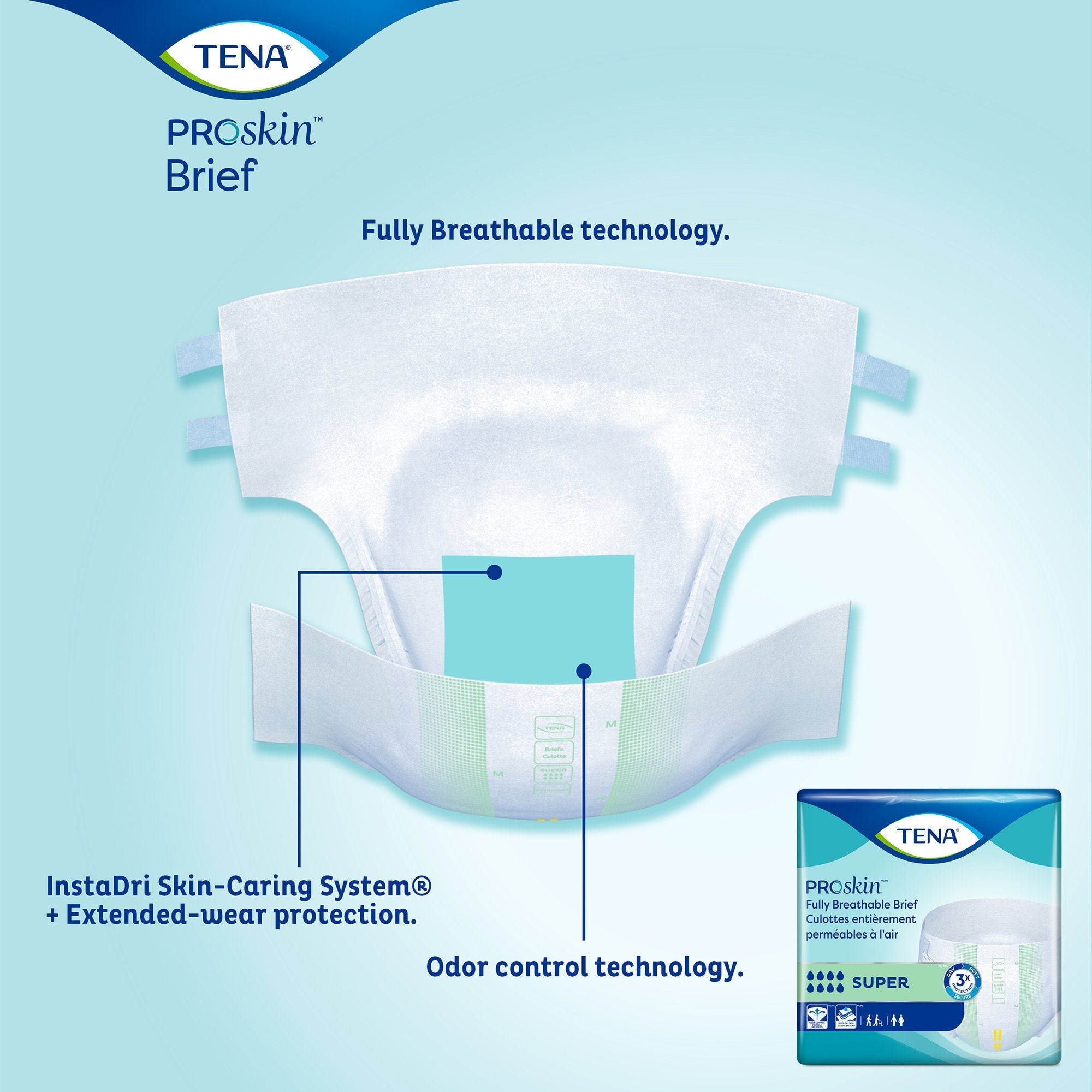 TENA Super Adult Incontinence Brief XL 60"-64" Waist - Heavy Absorbency