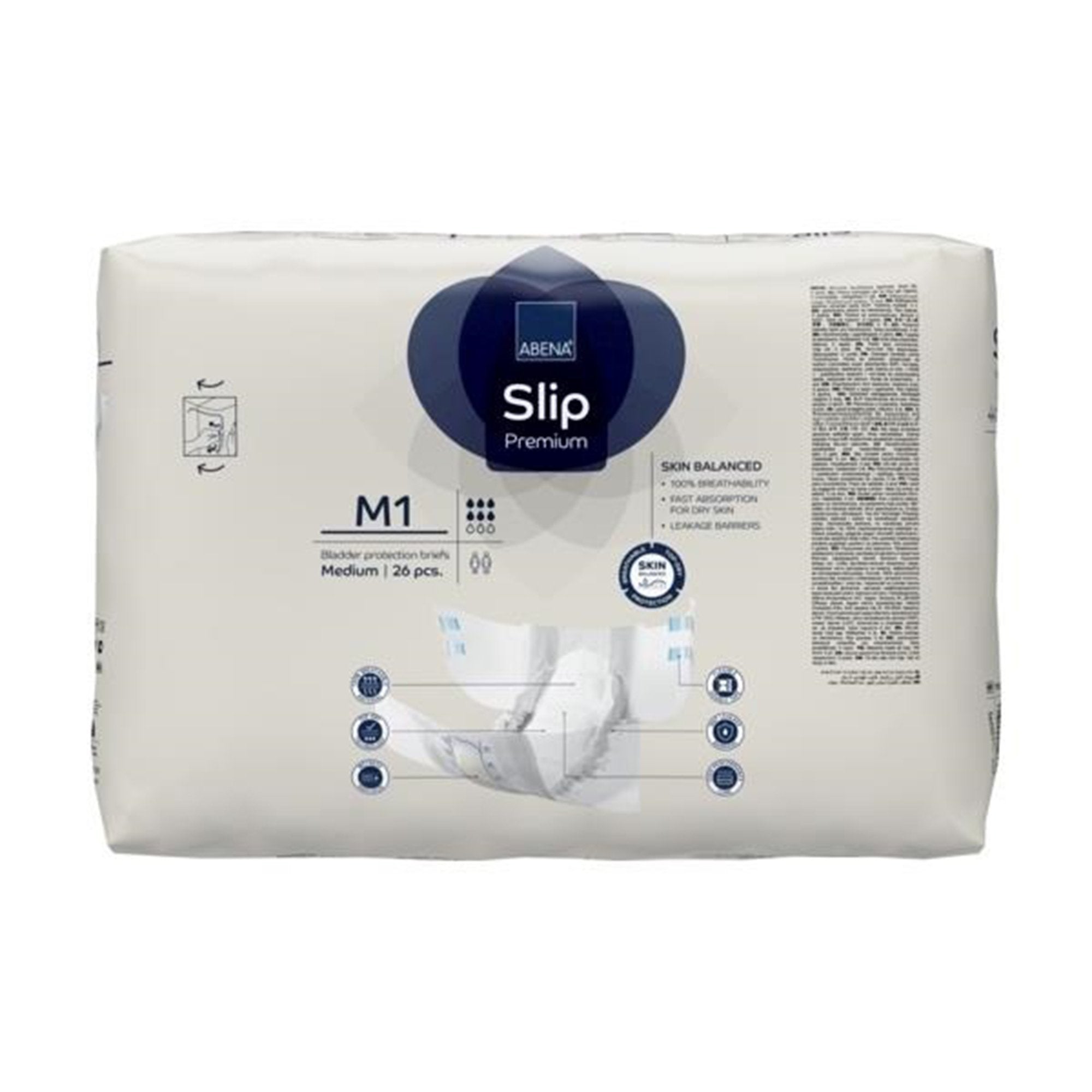 Incontinence Brief Abena® Slip Premium M1 Adult Medium Unisex Disposable Heavy Absorbency - image 5