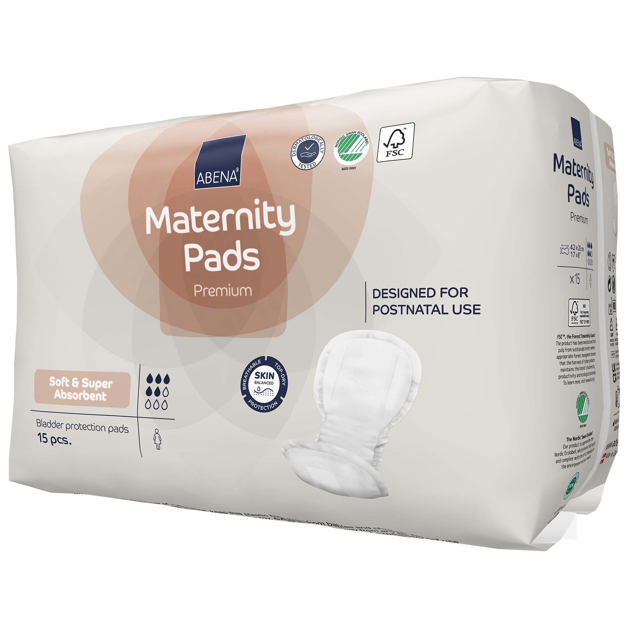 Bladder Control Pad Abena® Maternity 7.8 X 16.5 Inch Moderate Absorbency Fluff / Polymer Core One Size Fits Most - image 4