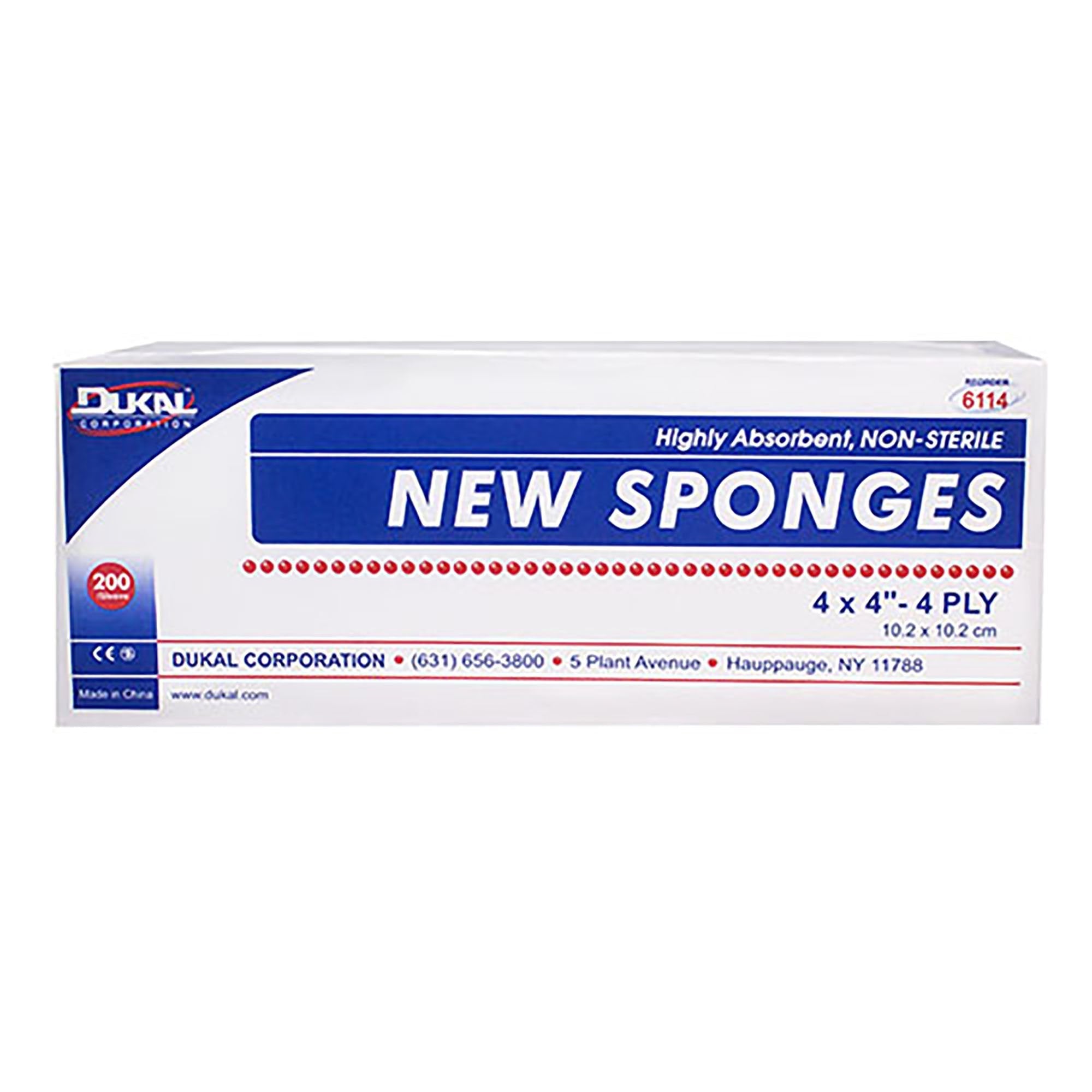 Dukal™ NonSterile Nonwoven Sponge, 4 x 4 Inch (10 Units)