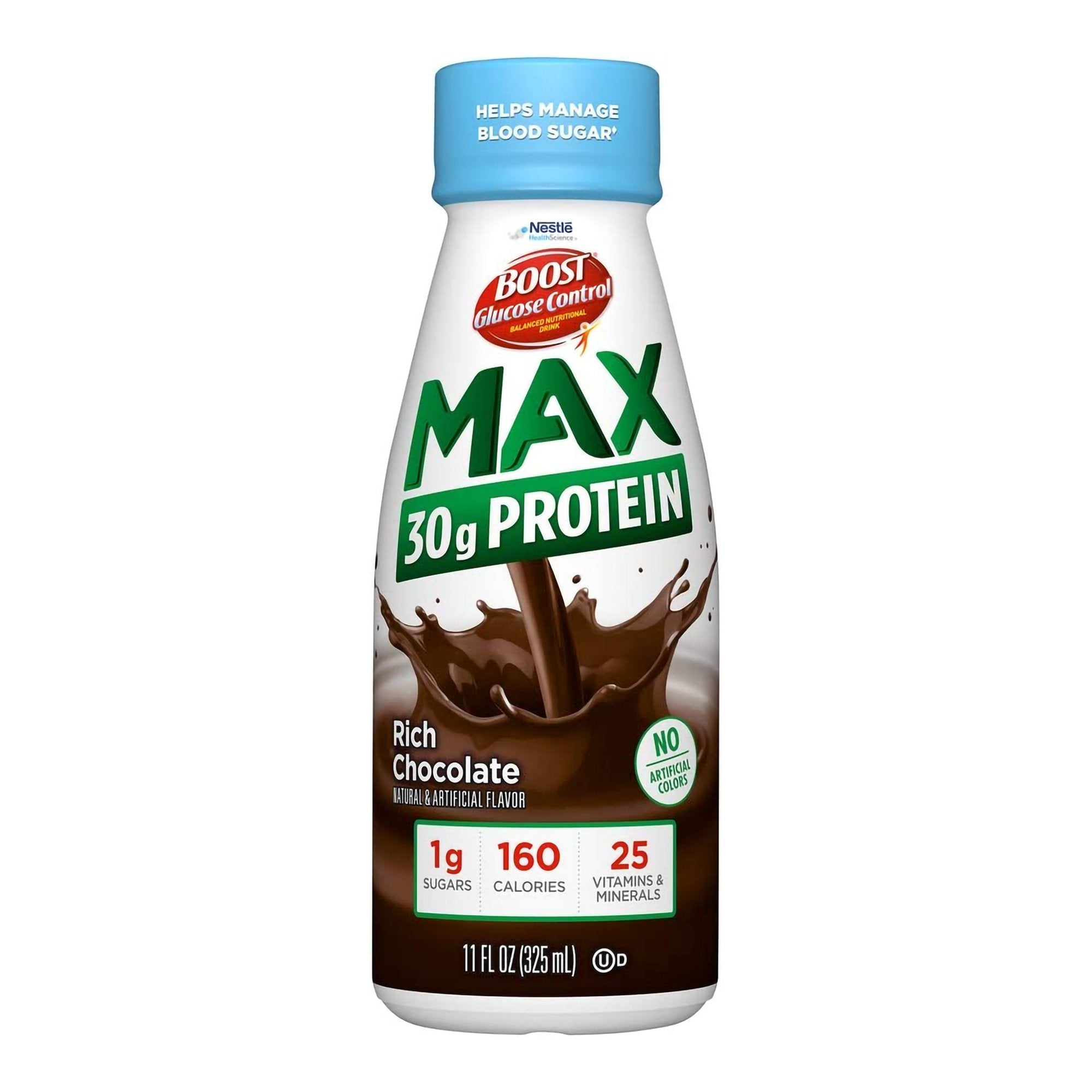 Boost® Glucose Control Max Chocolate Balanced Nutritional Drink, 11-ounce bottle (12 Units)