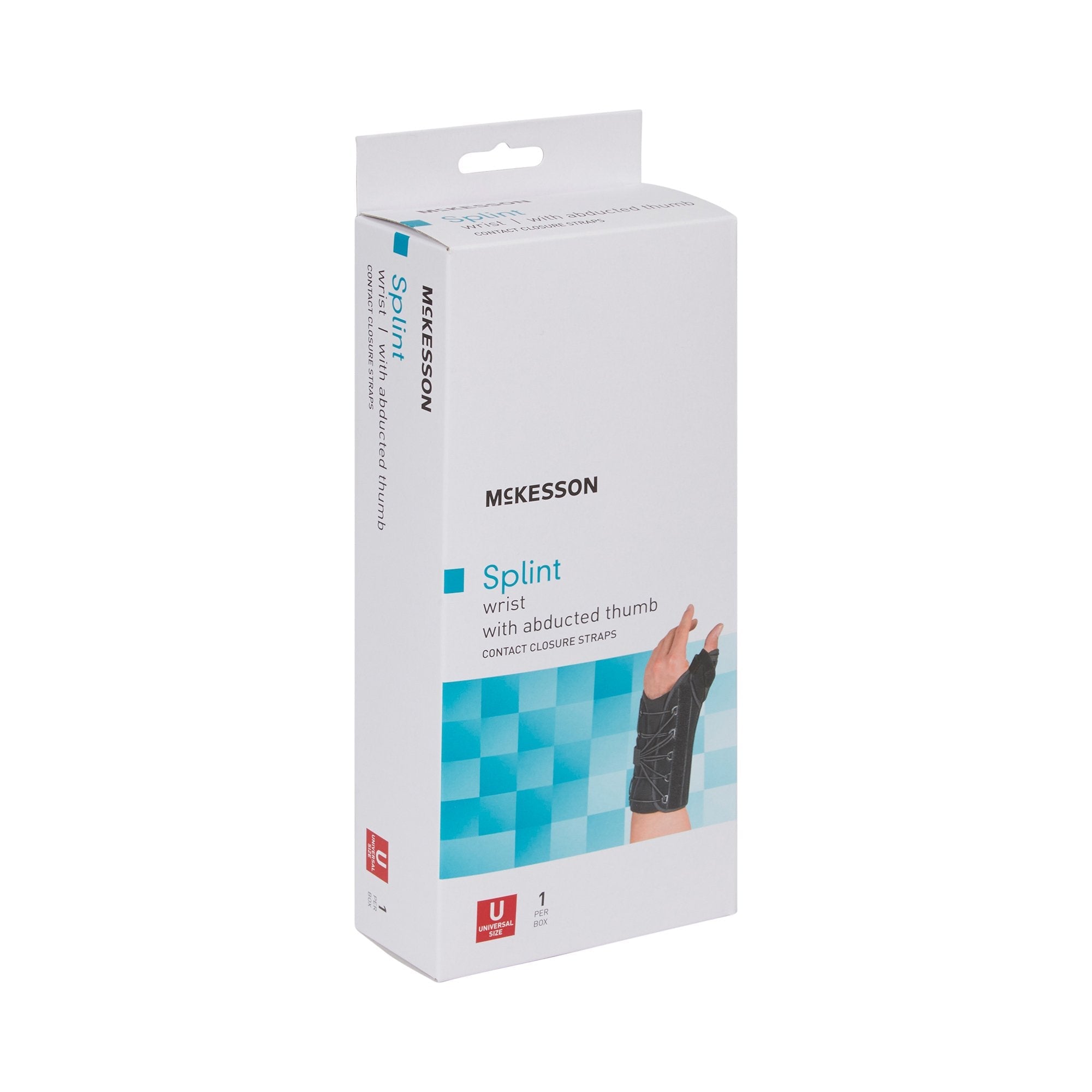 McKesson Left Wrist Splint with Abducted Thumb, One Size Fits Most (1 Unit)
