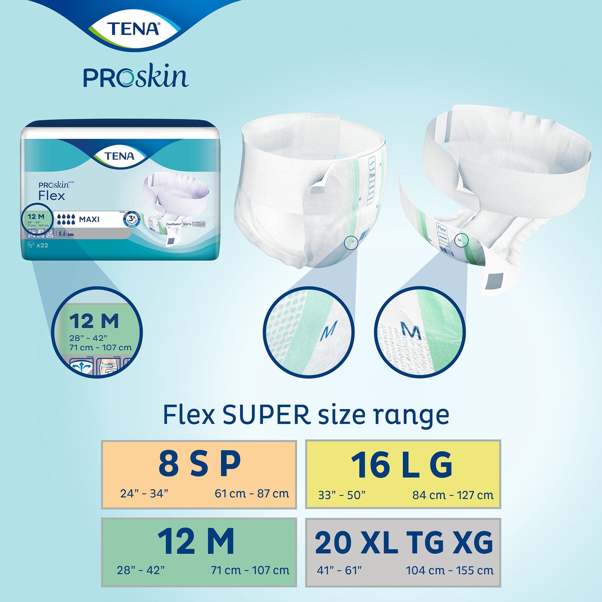 Tena® Flex™ Super Incontinence Belted Undergarment, Size 16 (1 Unit)