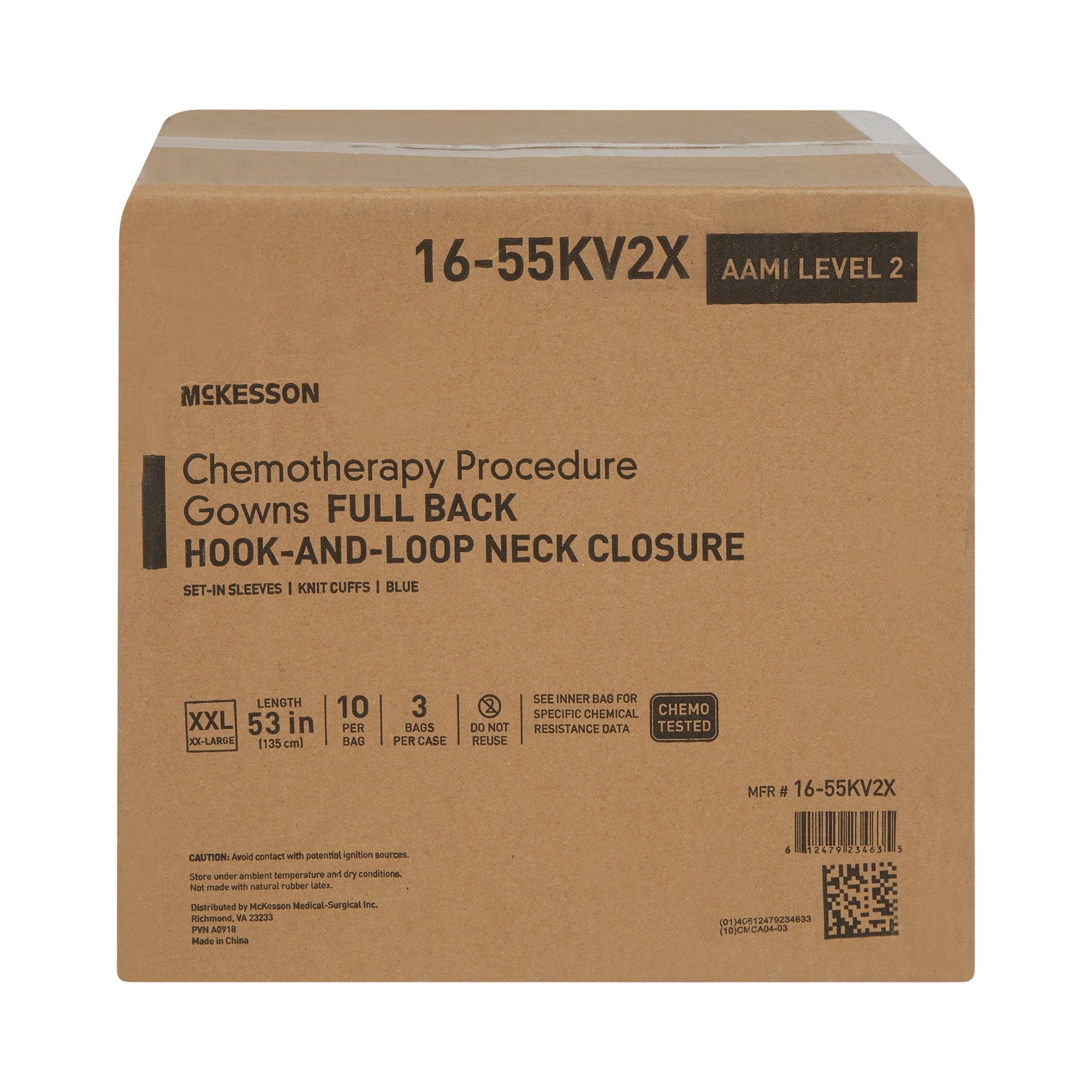 McKesson Chemotherapy Procedure Isolation Gown, 2X Large (30 Units)