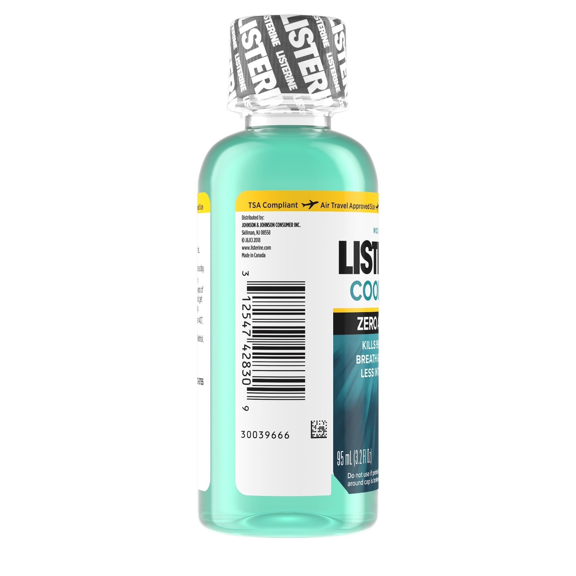 Listerine® Zero® Clean Mint Mouthwash, 3.2 oz. Bottle (24 Units)