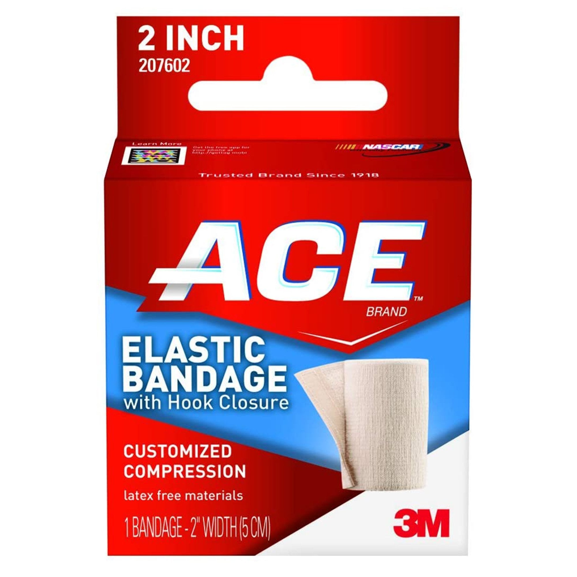 3M™ Ace™ Single Hook and Loop Closure Elastic Bandage, 2 Inch x 4-2/10 Foot (72 Units)