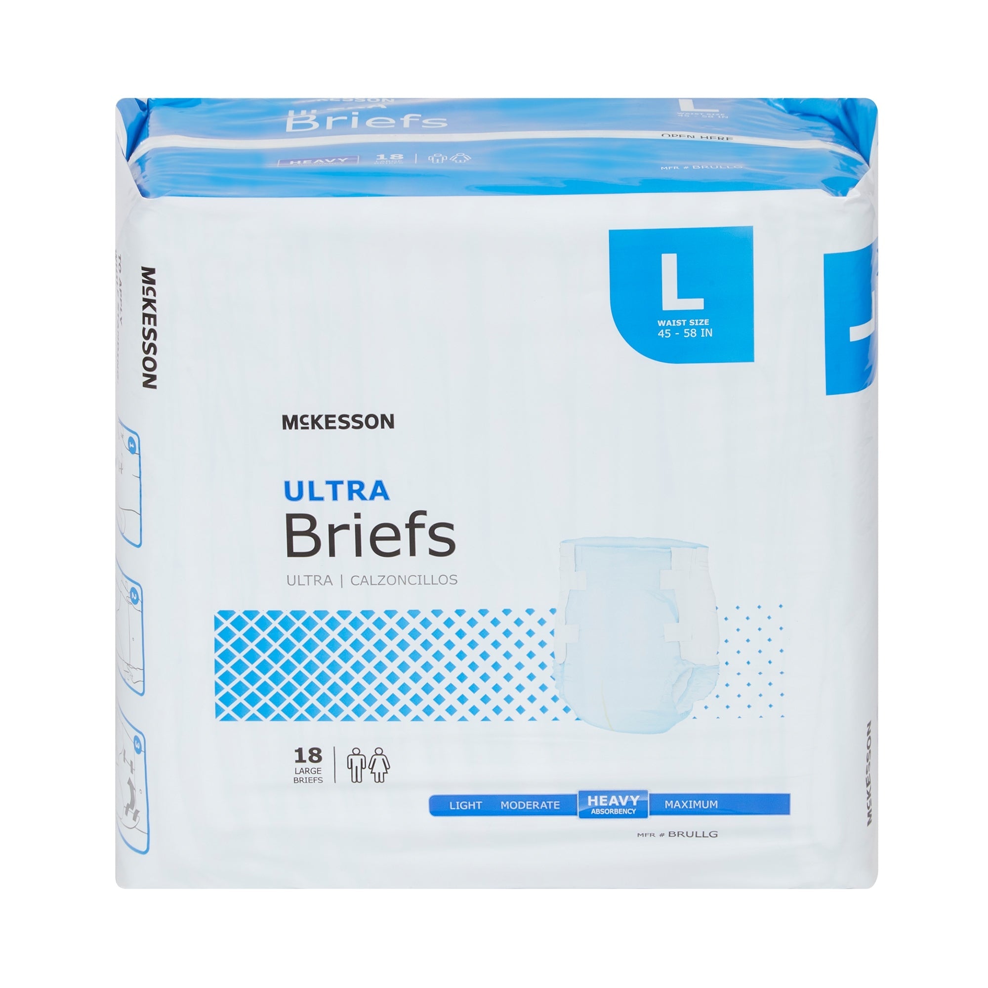 McKesson Ultra Heavy Absorbency Incontinence Brief, Large - 1 Pack