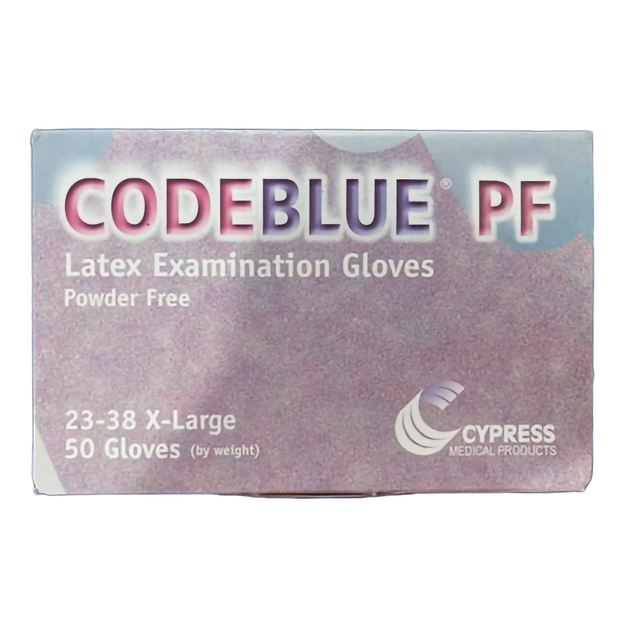 CodeBlue® PF Latex Extended Cuff Length Exam Glove, Extra Large, Blue (1 Unit)