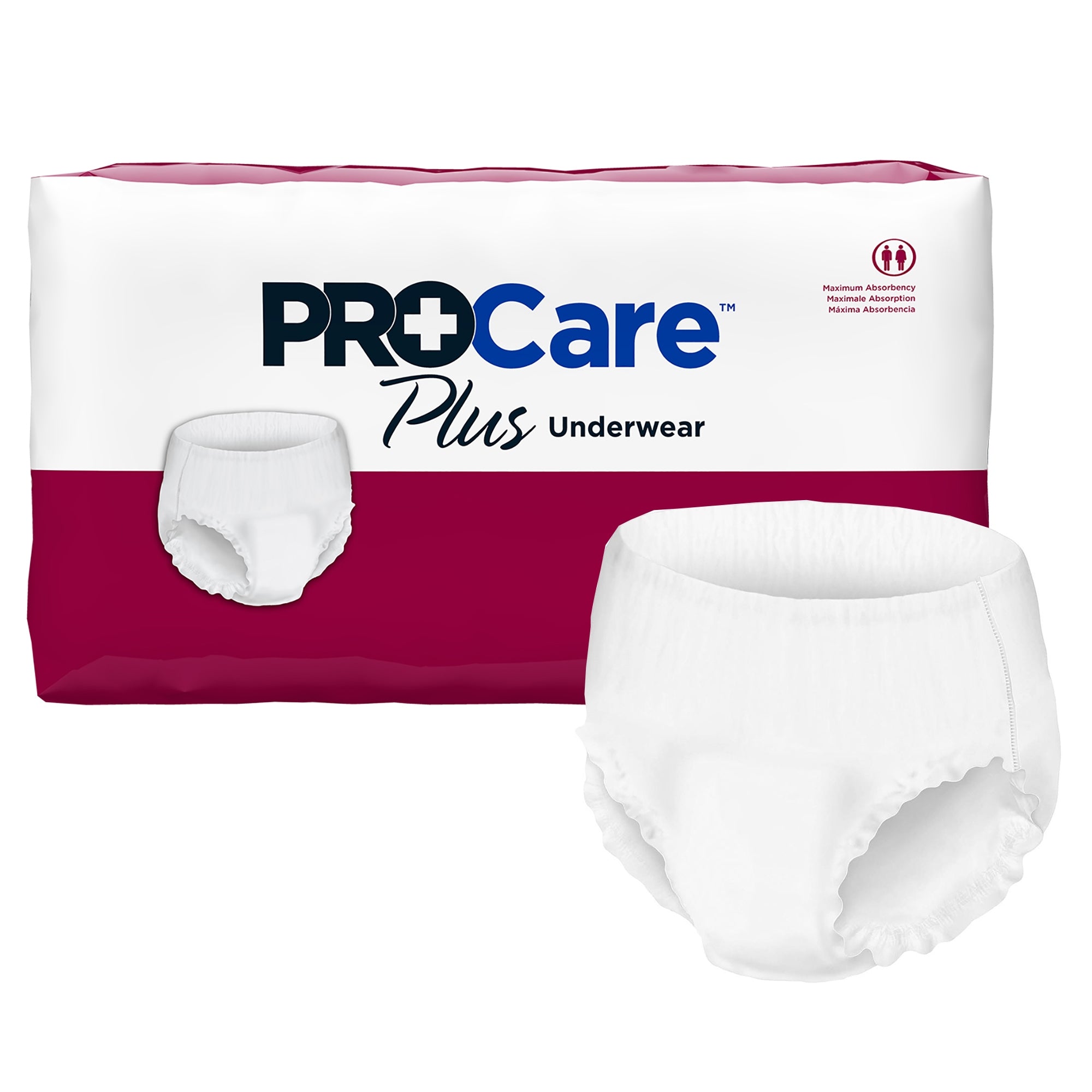 ProCare Plus Adult Protective Underwear, Medium - Moderate Absorbency, 25 Pack