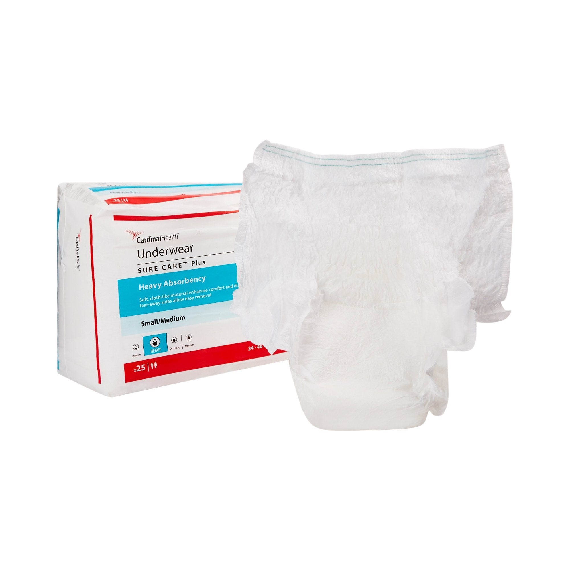 Sure Care™ Plus Medium Heavy Absorbent Underwear - Discreet Comfort (100 Units)