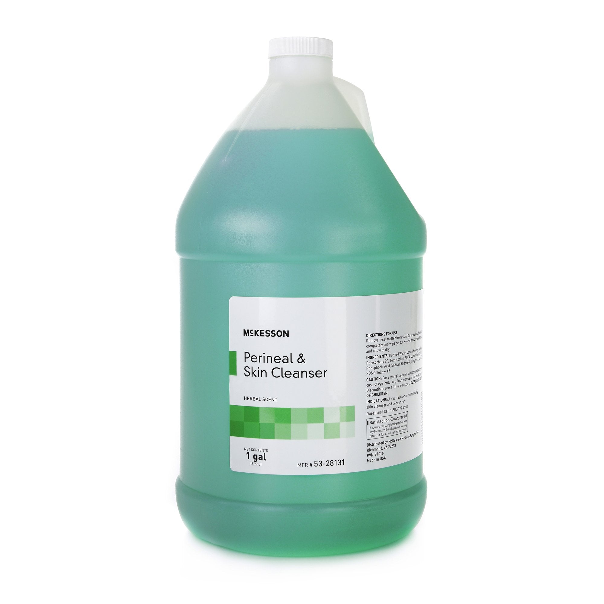 McKesson Herbal Scent Rinse-Free Perineal Wash, 1 Gallon Jug (1 Unit)