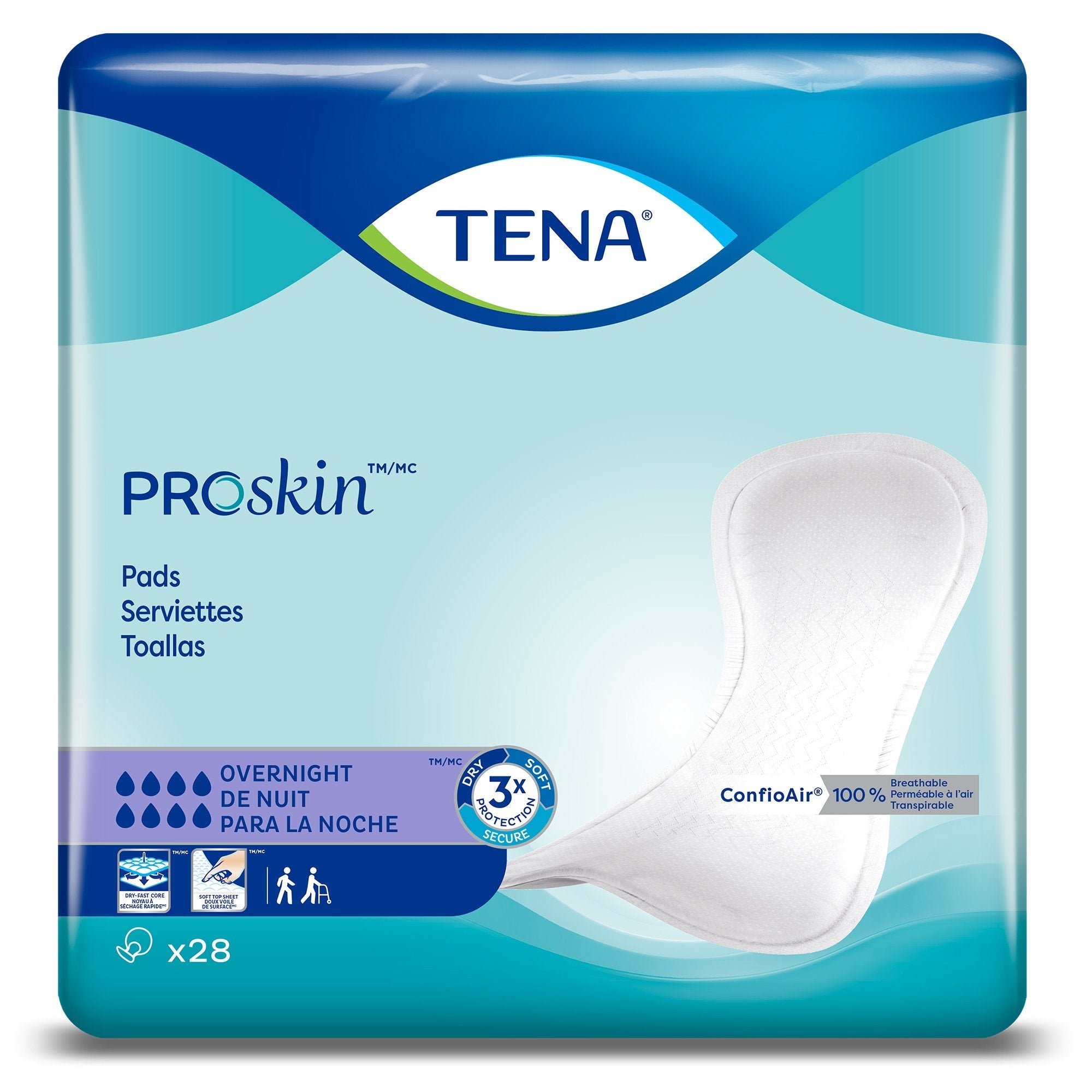 Tena® Light Overnight Bladder Control Pad, 16-Inch Length (28 Units)