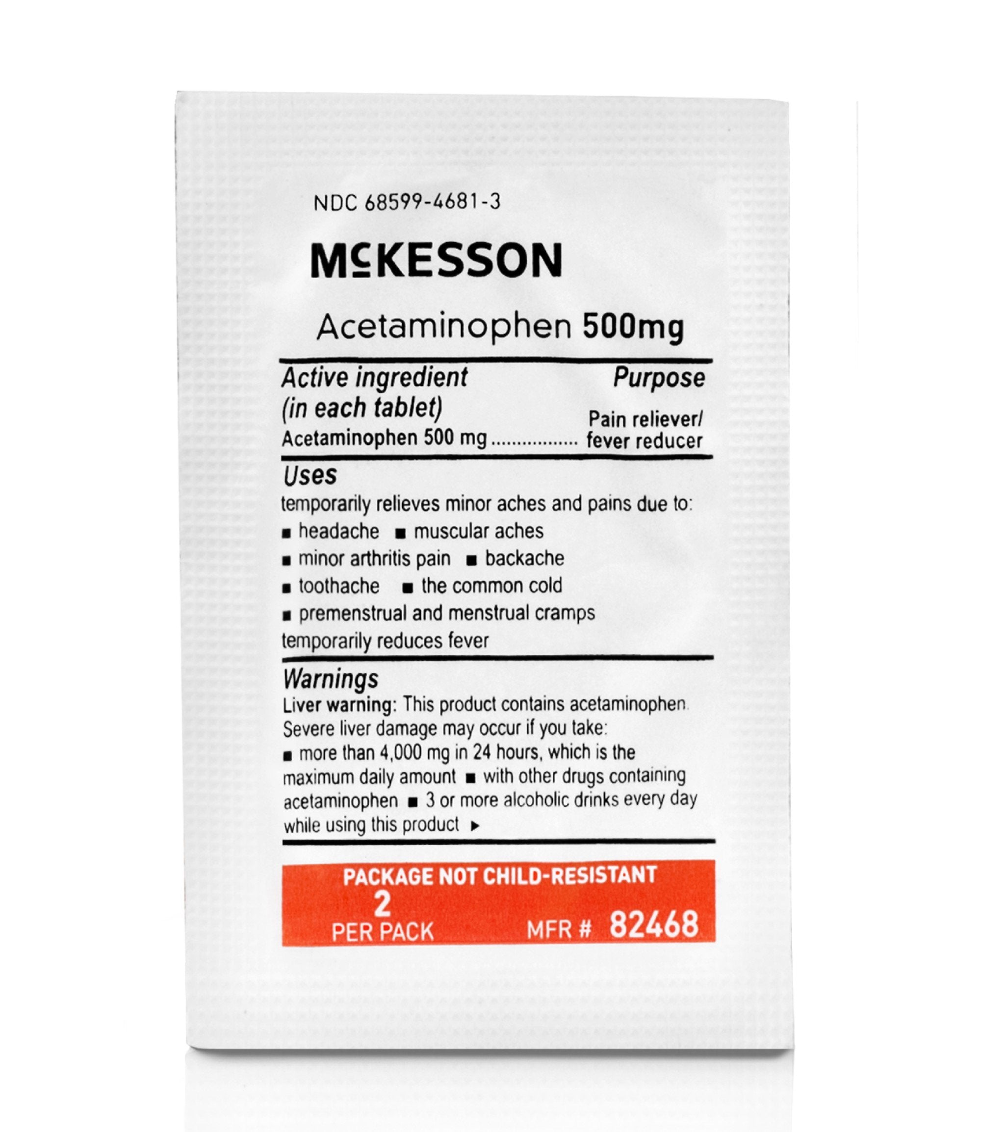 McKesson Acetaminophen Pain Relief (250 Units)