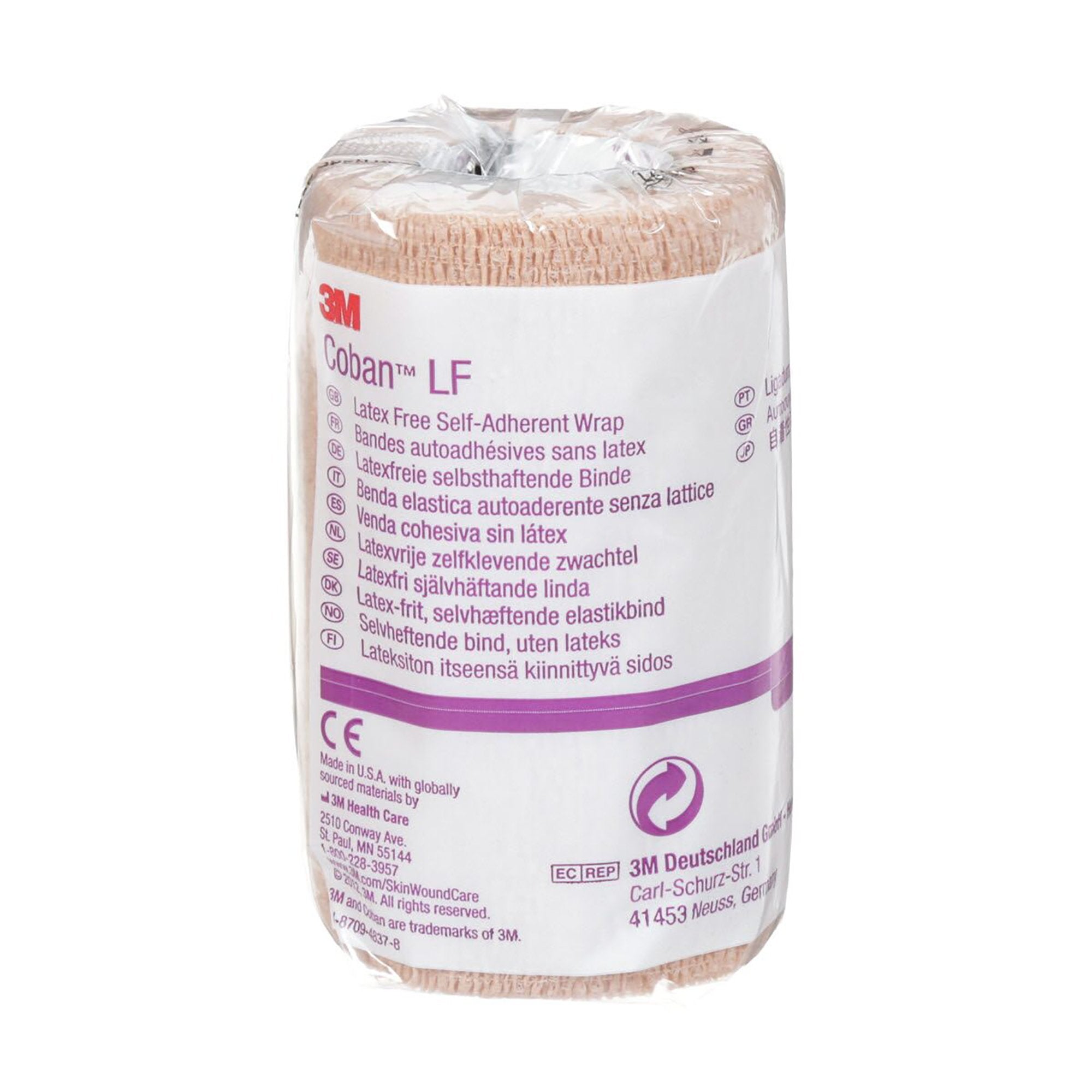 3M™ Coban™ LF Self-adherent Closure Cohesive Bandage, 4 Inch x 5 Yard (18 Units)