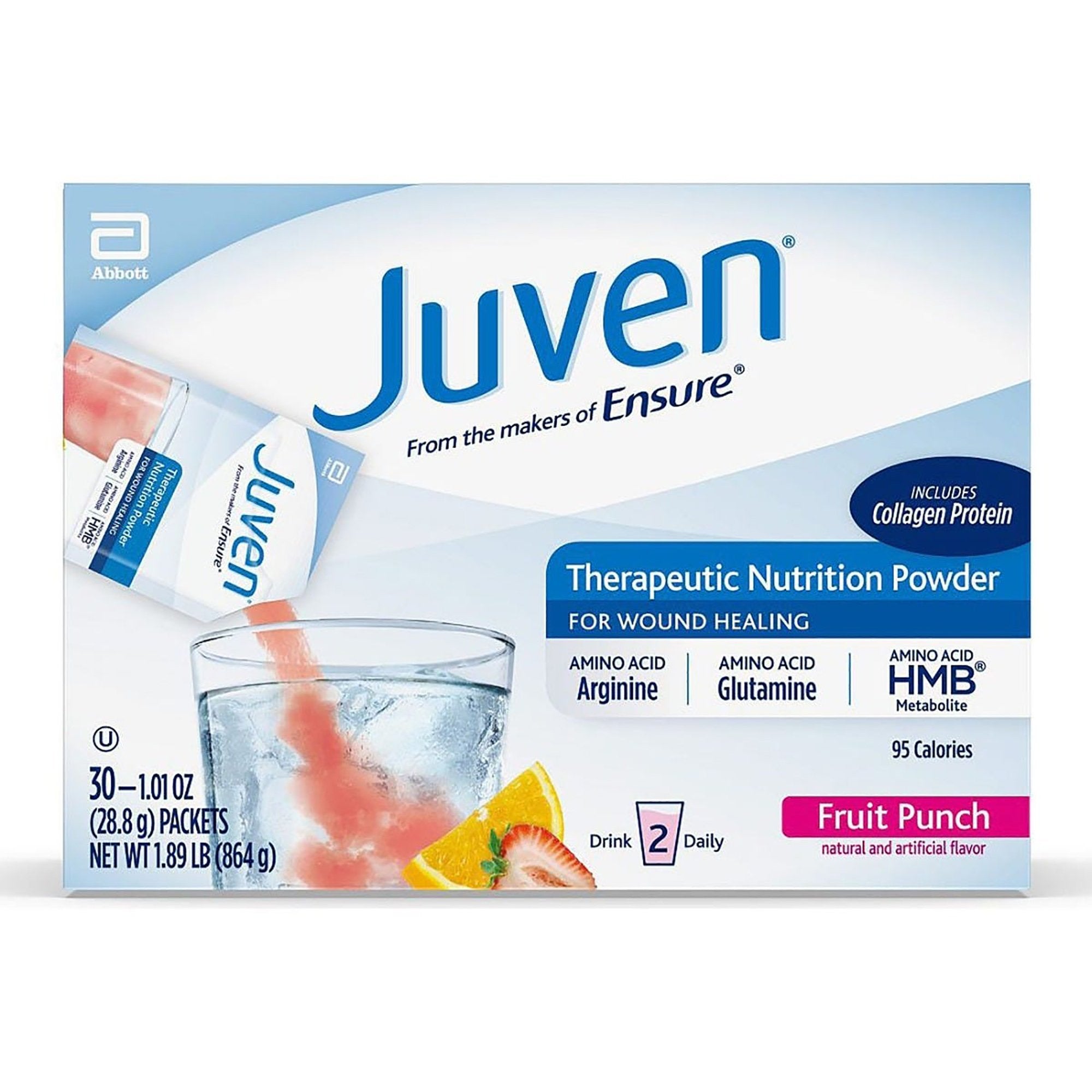 Juven® Fruit Punch Therapeutic Nutrition Powder for Wound Healing (30 Units)